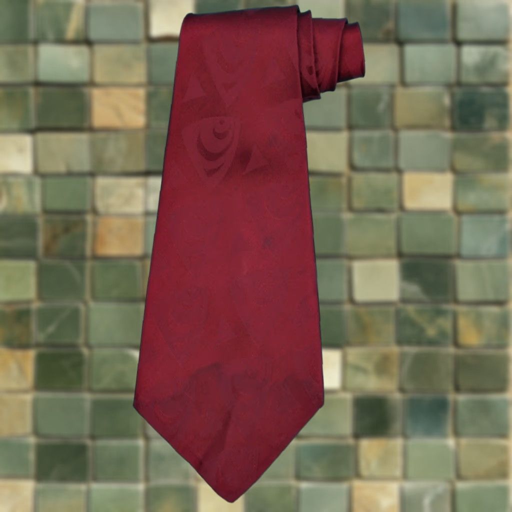 Vintage VTG Artcraft Necktie Shirt 1940s Mens Red Satin 40s Tie Womens? Mens Size ONE SIZE - 1 Thumbnail