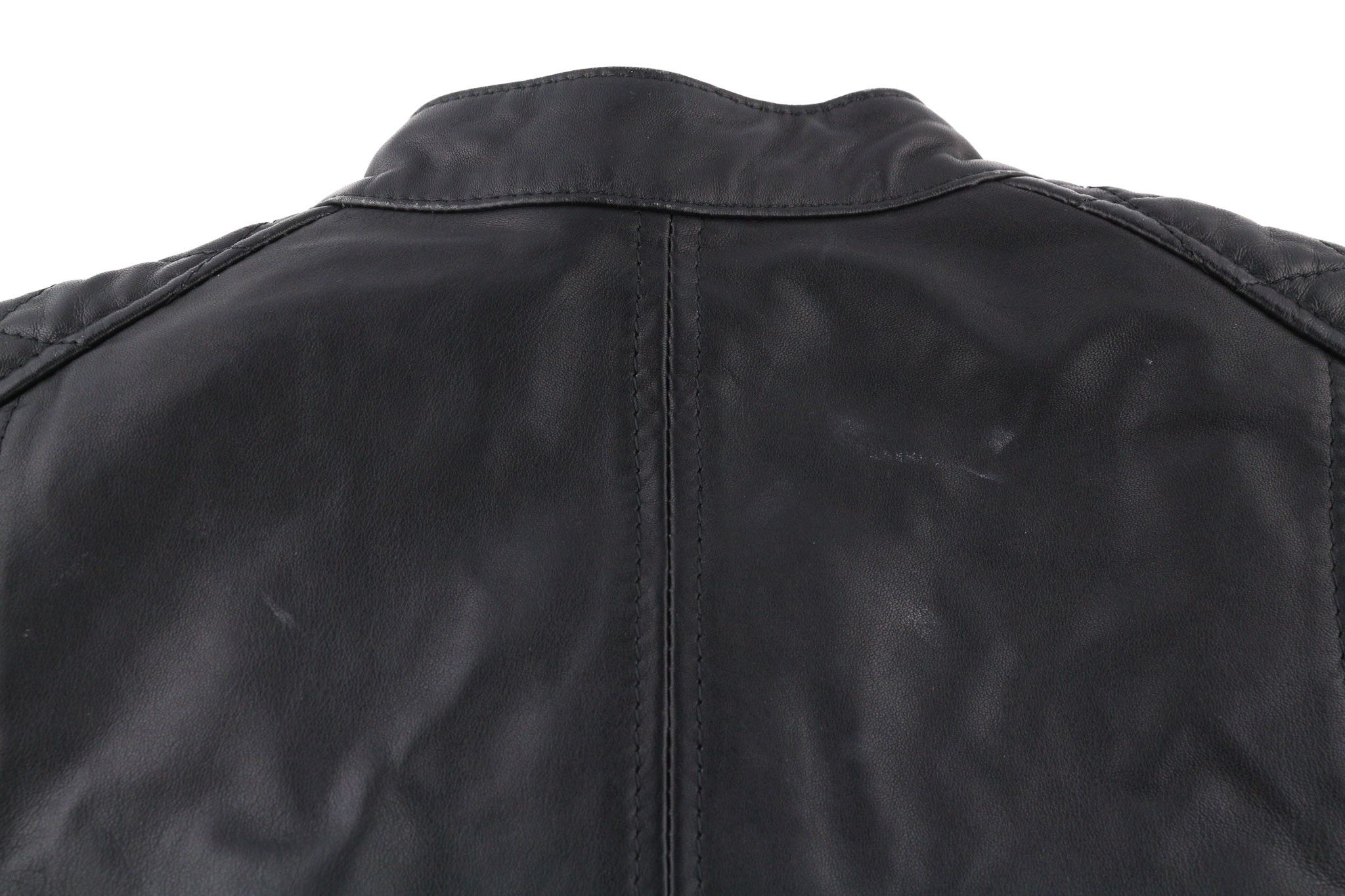 Diesel L-MARTON S Black Leather Band Neck Zip Jacket 81726 Size US S / EU 44-46 / 1 - 15 Thumbnail
