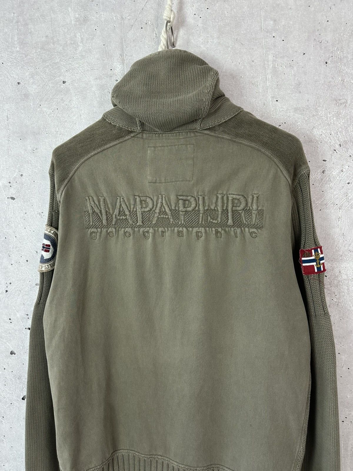Napapijri Vintage Napapijri Knit Khaki Bondage Jumper Size US XXL / EU 58 / 5 - 7 Thumbnail