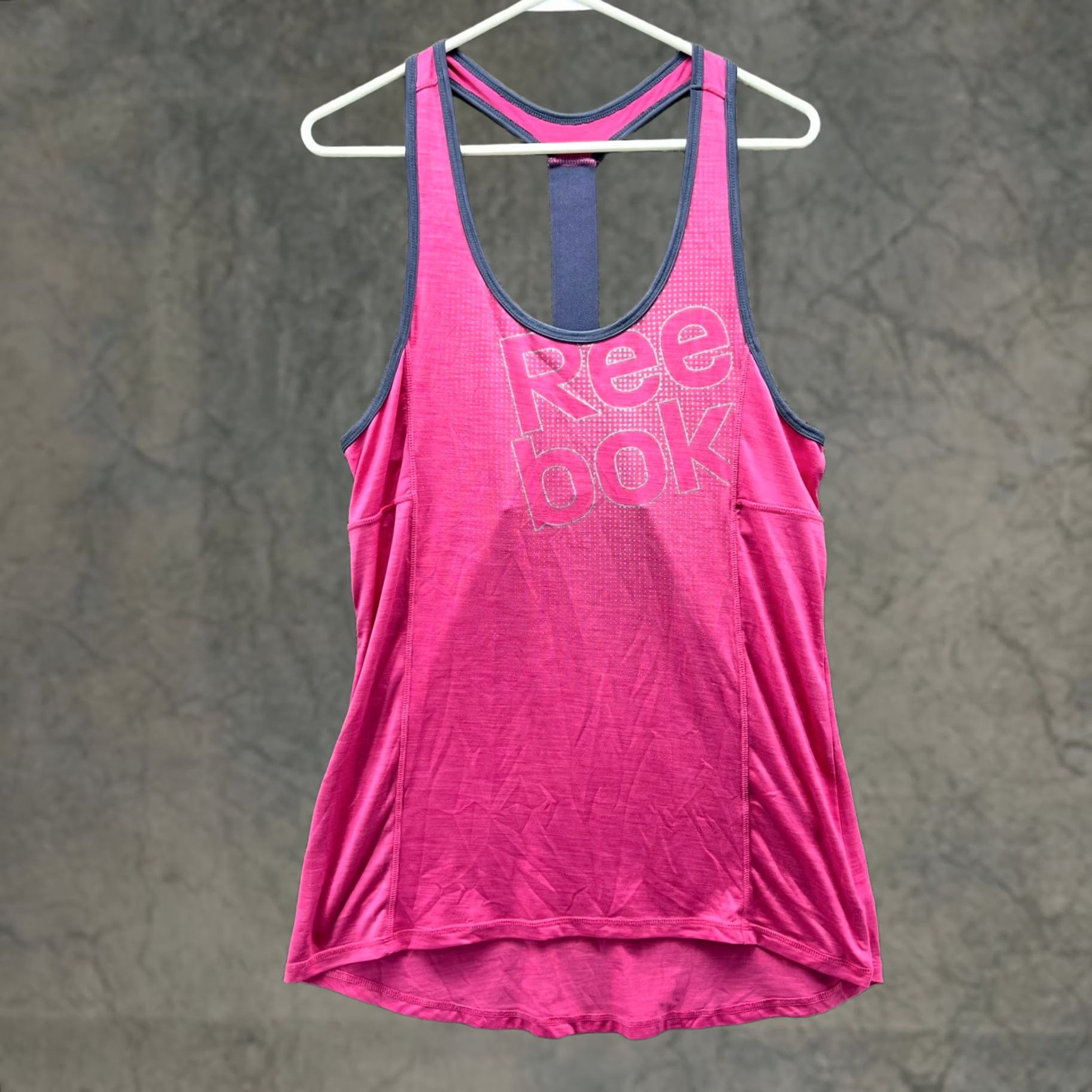 Reebok VINTAGE Reebok Shirt Womens Large Pink Sleeveless Athletic Gym Tank Top CrossFit Spell Tank Top Racerback Round Neck | - Size L / US 10 / IT 46 - 1 Thumbnail