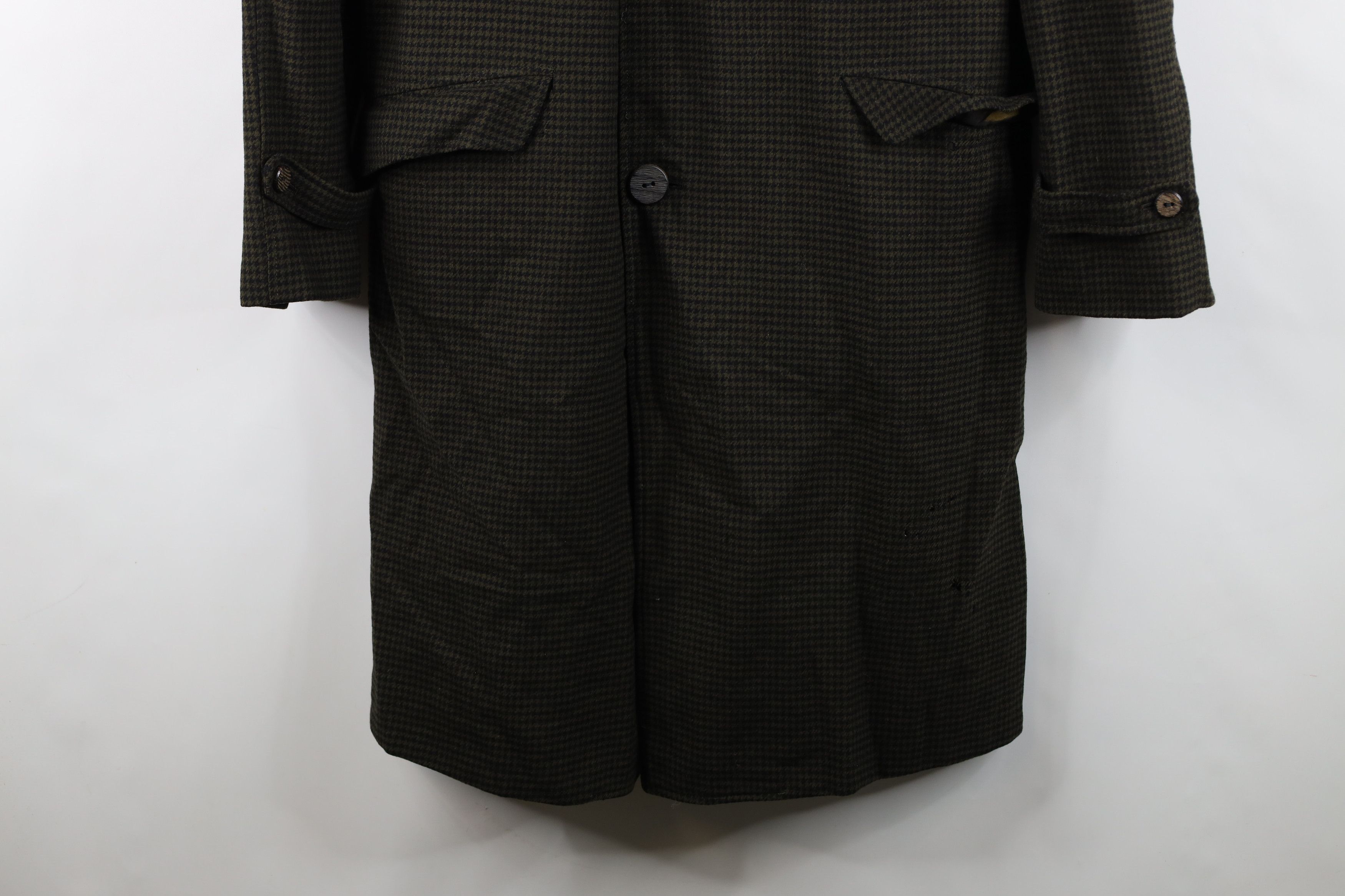 Vintage Vintage 50s Rockabilly Houndstooth Trench Coat Jacket USA Size US XL / EU 56 / 4 - 3 Thumbnail