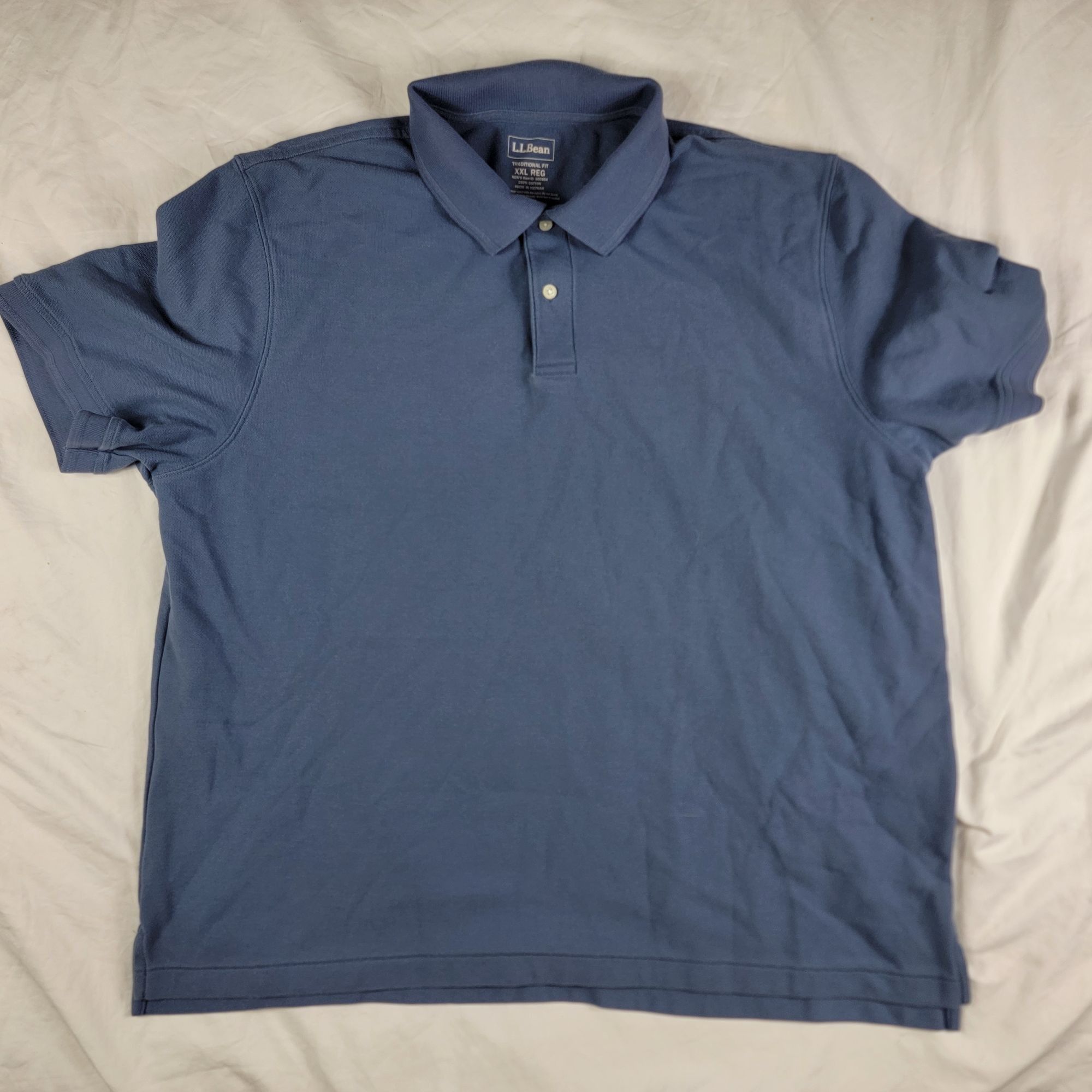 L.L. Bean LL Bean Mens XXL Reg Traditional Fit Polo Shirt Dark Blue Sh Size US XXL / EU 58 / 5 - 1 Thumbnail