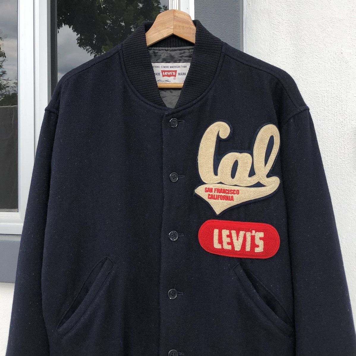 Levi's Vintage 90's Levis Wool Varsity Jacket Size US L / EU 52-54 / 3 - 3 Thumbnail