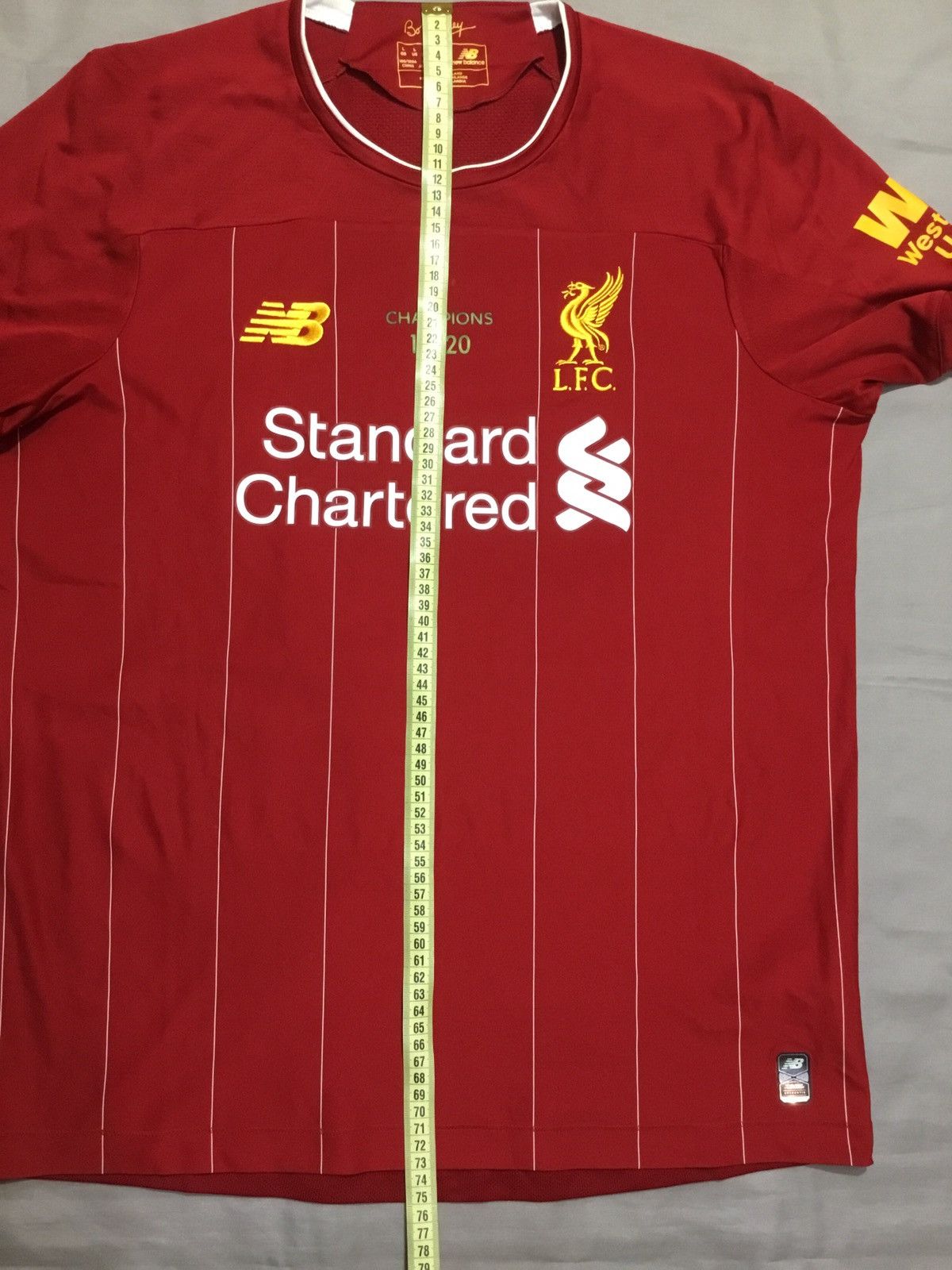 New Balance LIVERPOOL 2019 2020 HOME SOCCER JERSEY FOOTBALL SHIRT Size US L / EU 52-54 / 3 - 7 Thumbnail