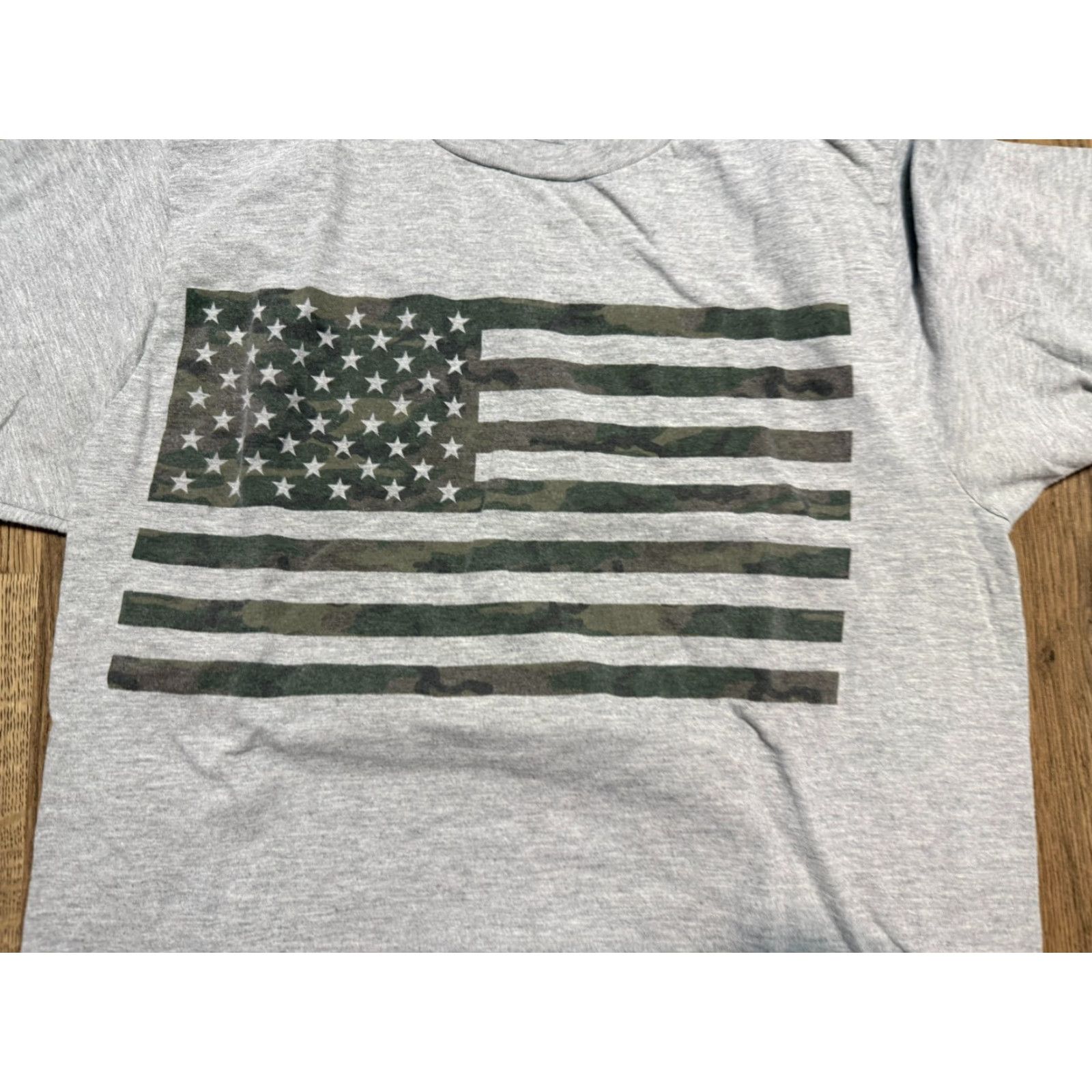Vintage Melmarc Shirt Men's Small Gray Green Brown American Flag Camouflage Print Shirt Size US S / EU 44-46 / 1 - 4 Thumbnail