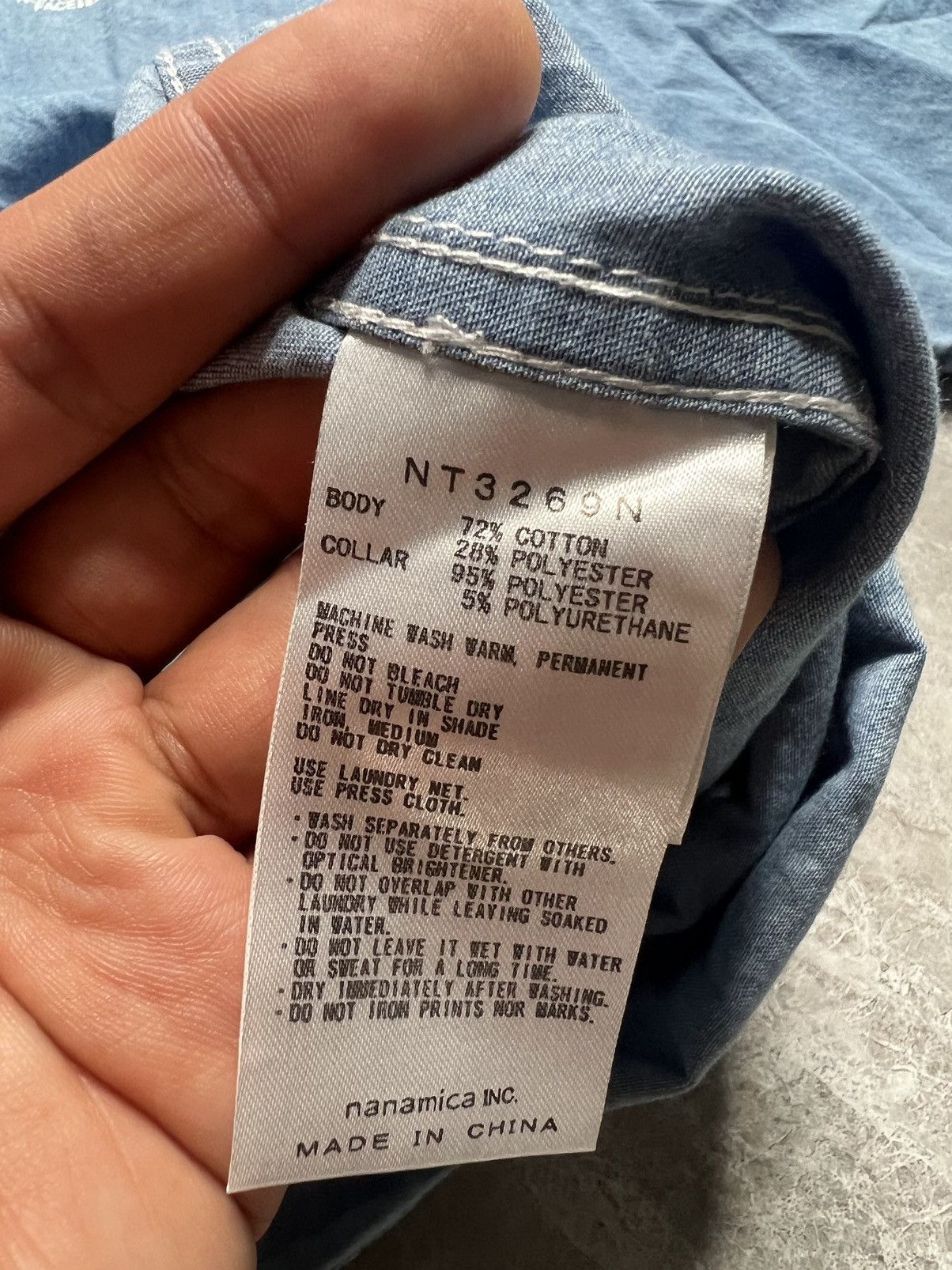 Nanamica × The North Face TNF x Nanamica Light Denim Oversized Tee Size US M / EU 48-50 / 2 - 9 Thumbnail