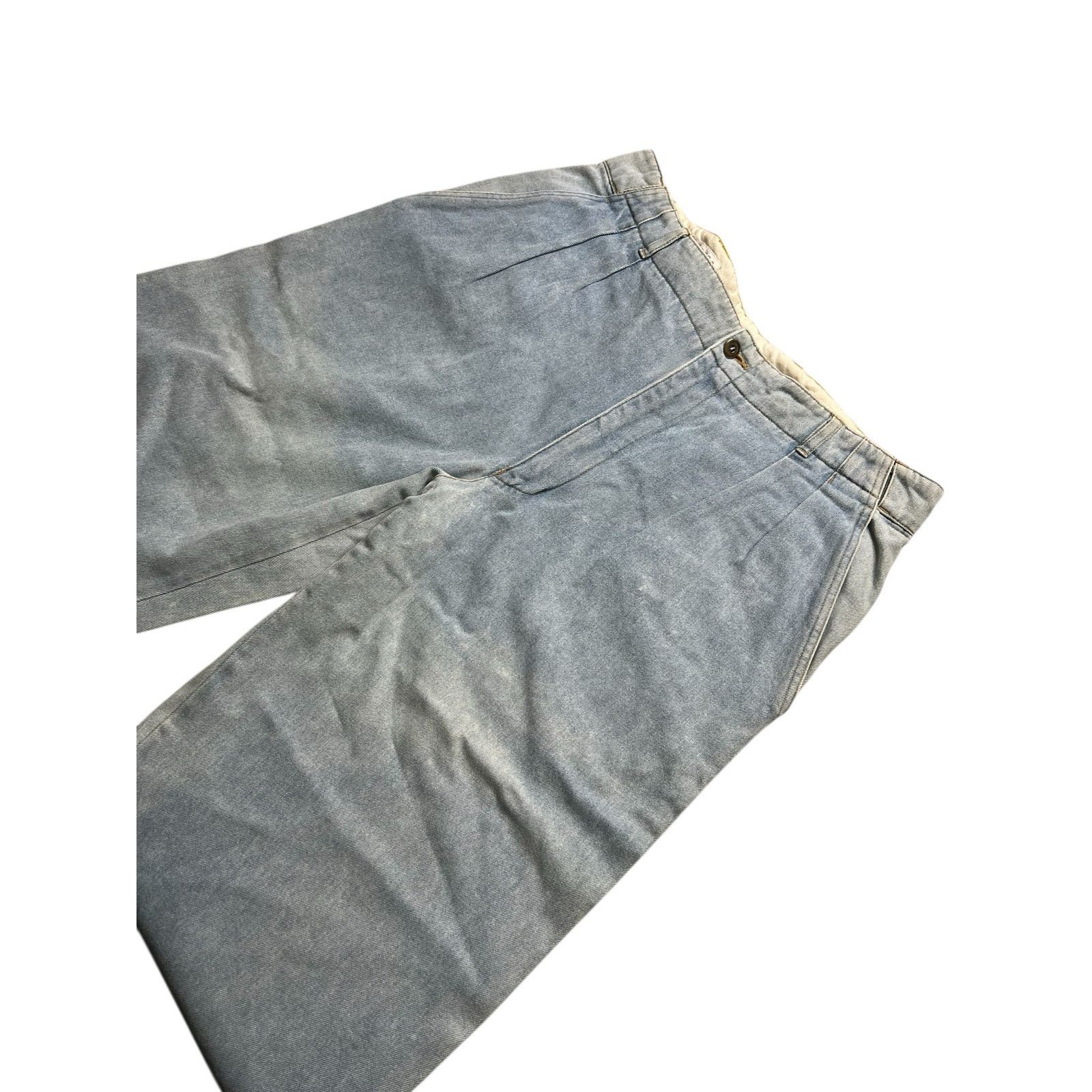 Liz Claiborne Vintage Claiborne Denim Pants Pleated Light Wash 36R Cotton Size US 36 / EU 52 - 10 Thumbnail