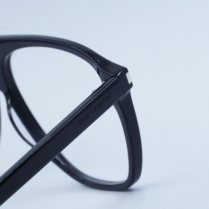 Saint Laurent Paris Saint Laurent SL596 DUNE OPT 001 Eyeglasses Shiny Black 58mm Size ONE SIZE - 9 Thumbnail