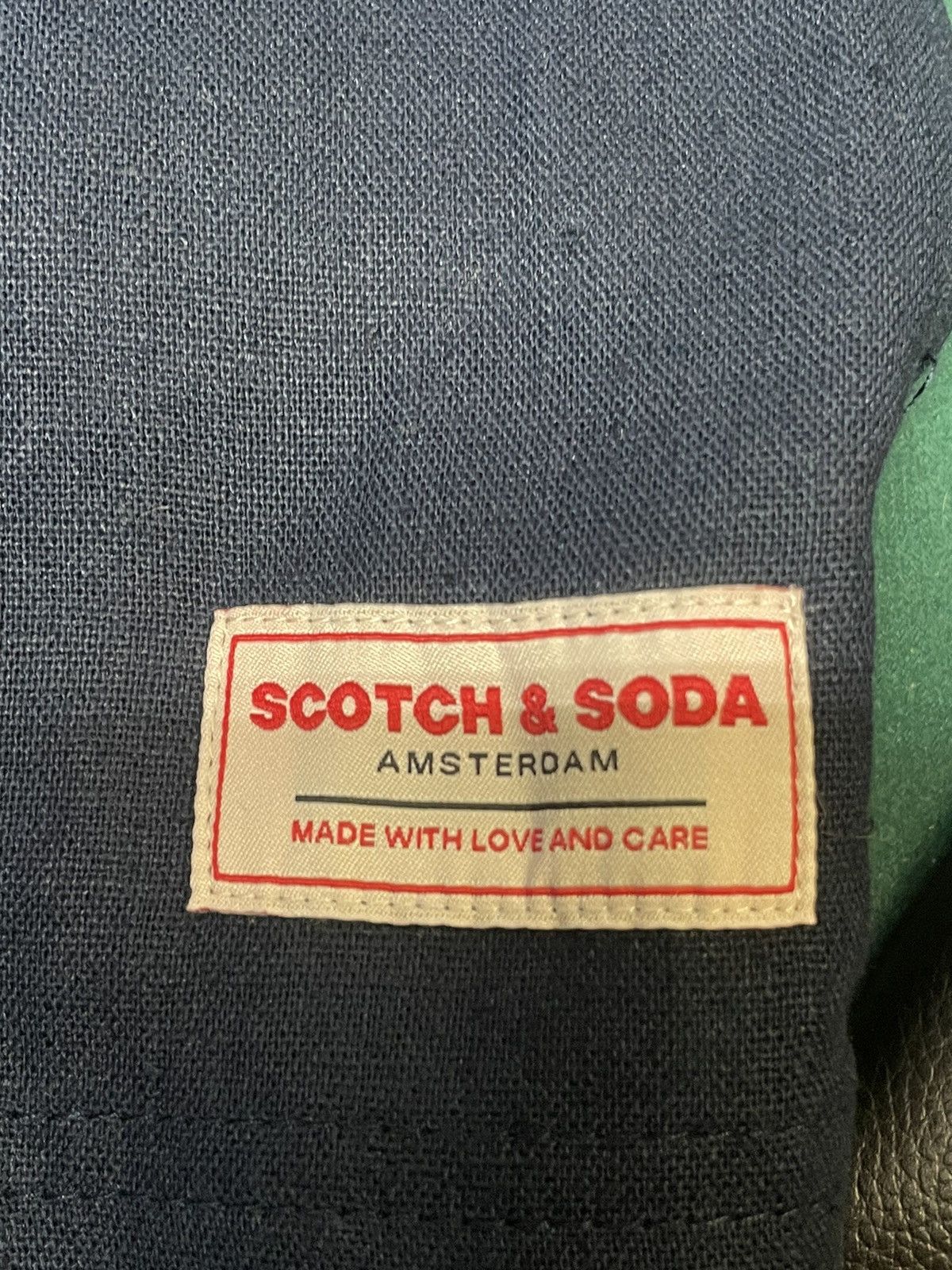 Scotch & Soda Scotch & Soda - Navy Linen Button-Up Shirt – [L] – Amsterdam Size US L / EU 52-54 / 3 - 3 Thumbnail