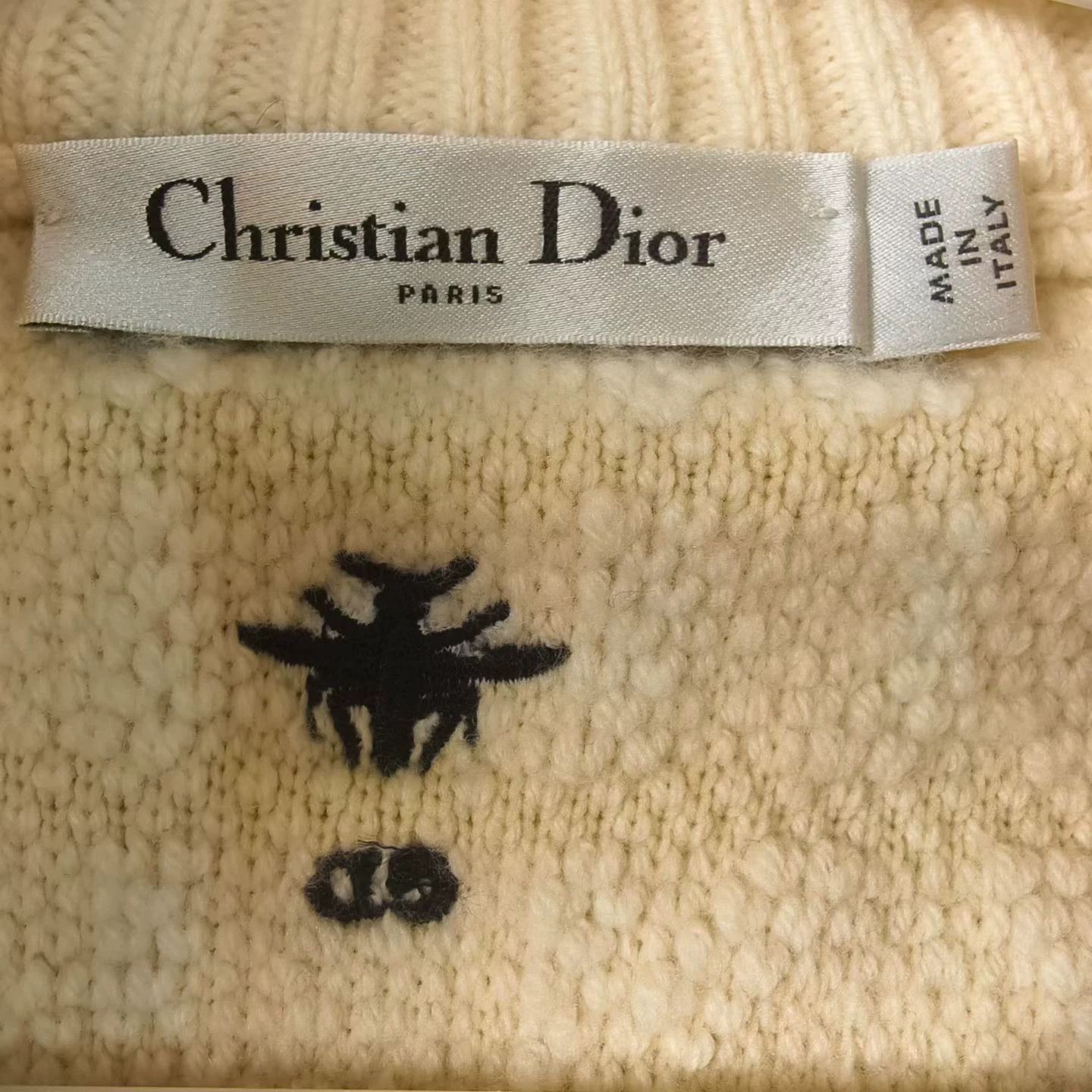 Dior DIOR women's ivory wool knit tartan zip stand collar jacket Size XS / US 0-2 / IT 36-38 - 3 Thumbnail