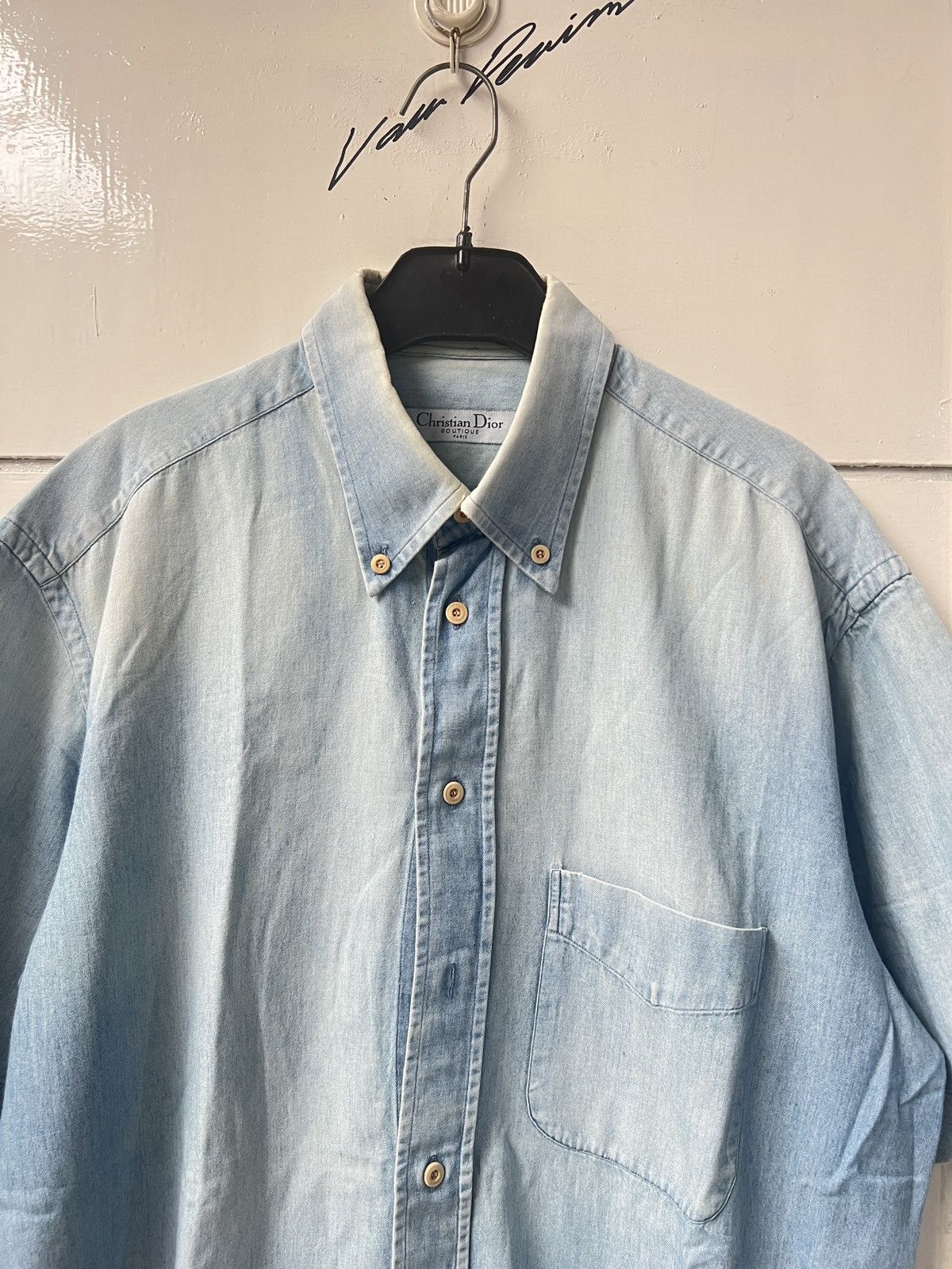 Christian Dior Monsieur Christian Dior Boutique Paris Hedi Slimane Denim Shirt Size US L / EU 52-54 / 3 - 3 Thumbnail