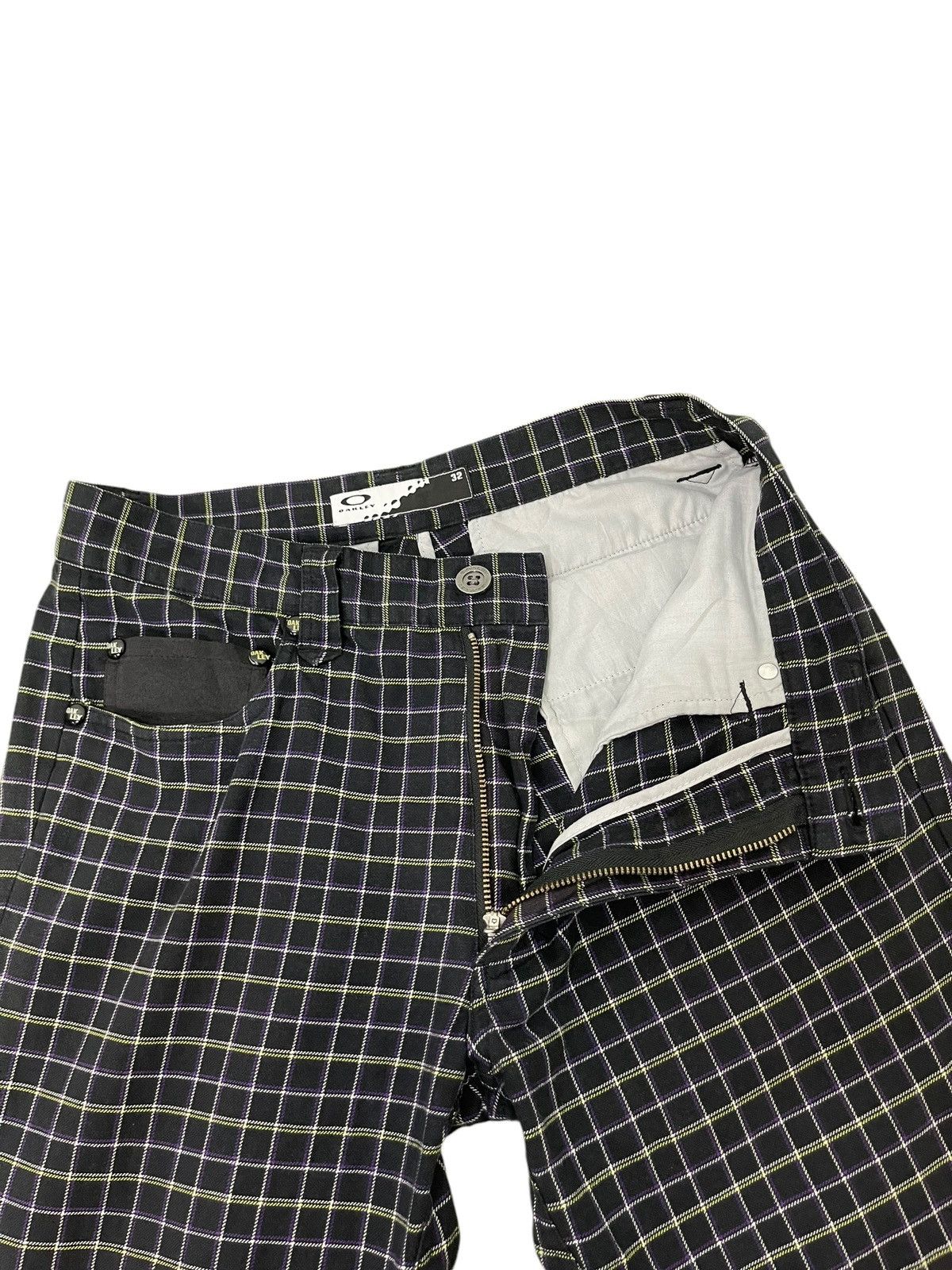 Le Grande Bleu (L.G.B.) Flare Pant Oakley Plaid Stretch Boot Cut 8🟦9 Size US 31 - 11 Thumbnail