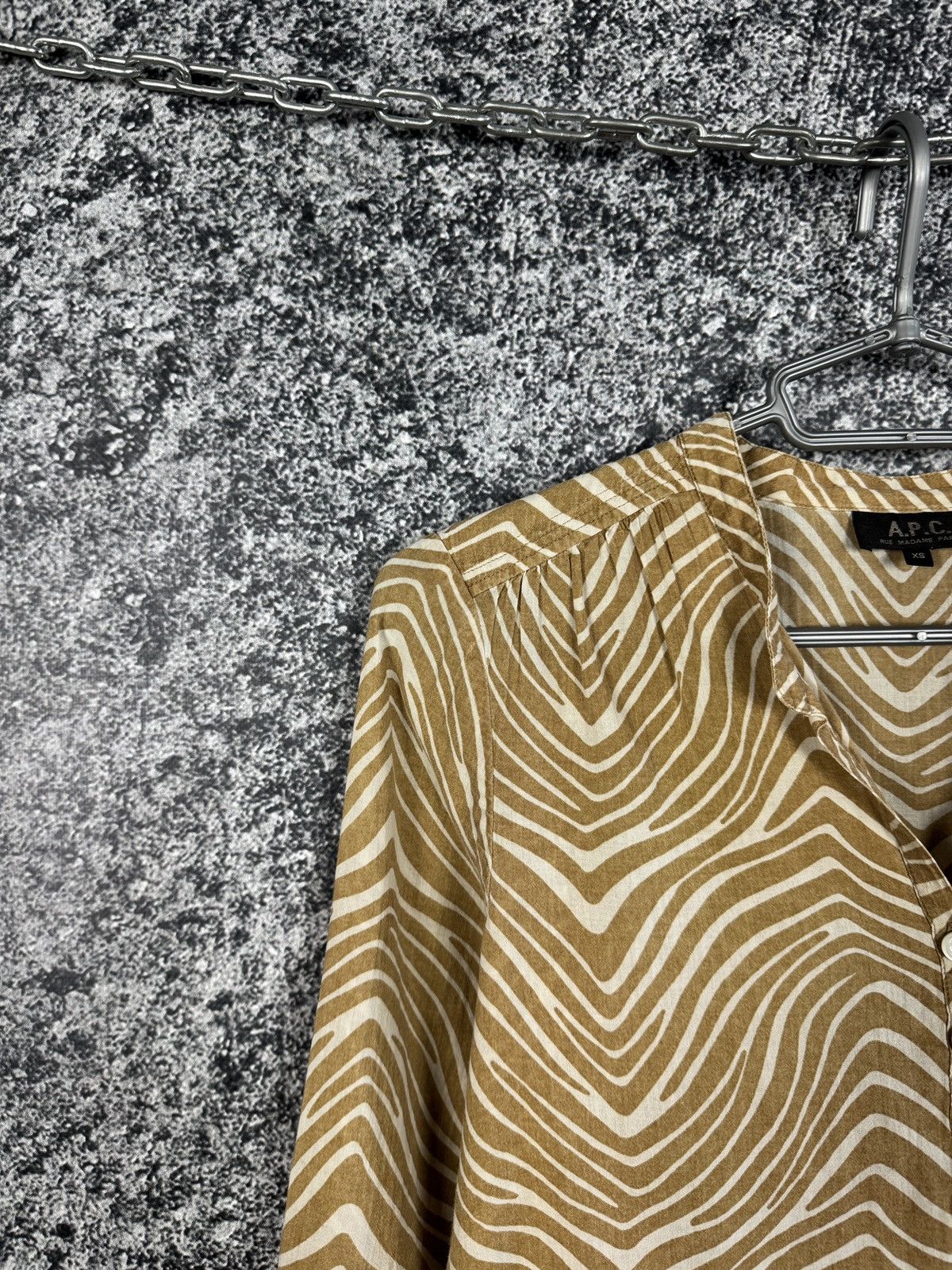 A.P.C. A.P.C. Zebra Print Blouse Long Sleeve Rue Madame Paris XS Size XS / US 0-2 / IT 36-38 - 3 Thumbnail
