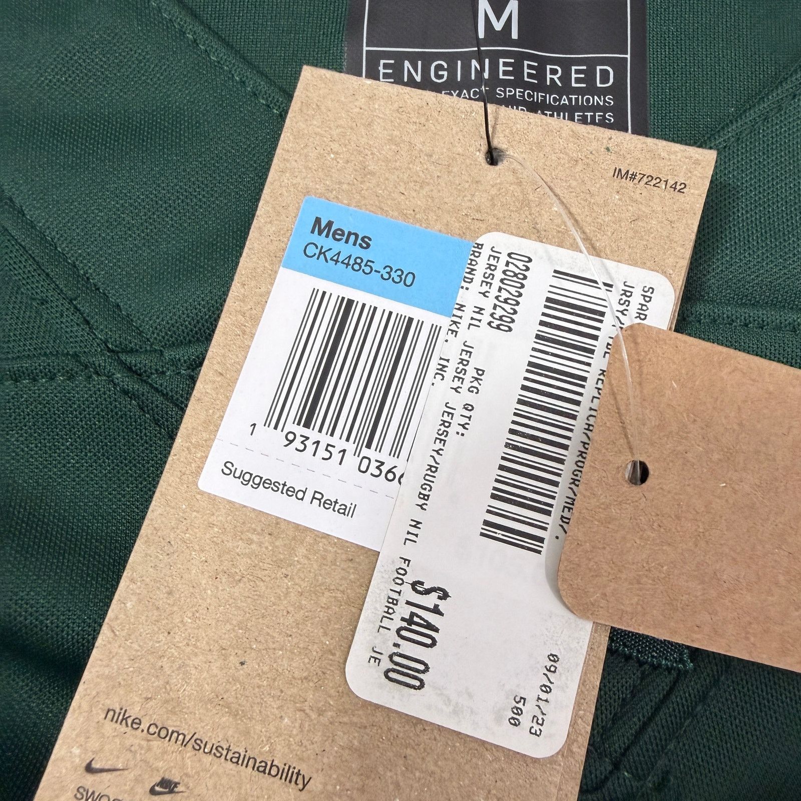 Nike Nike Michigan State Spartans Tre Mosley Jersey Medium NEW Size US M / EU 48-50 / 2 - 5 Thumbnail