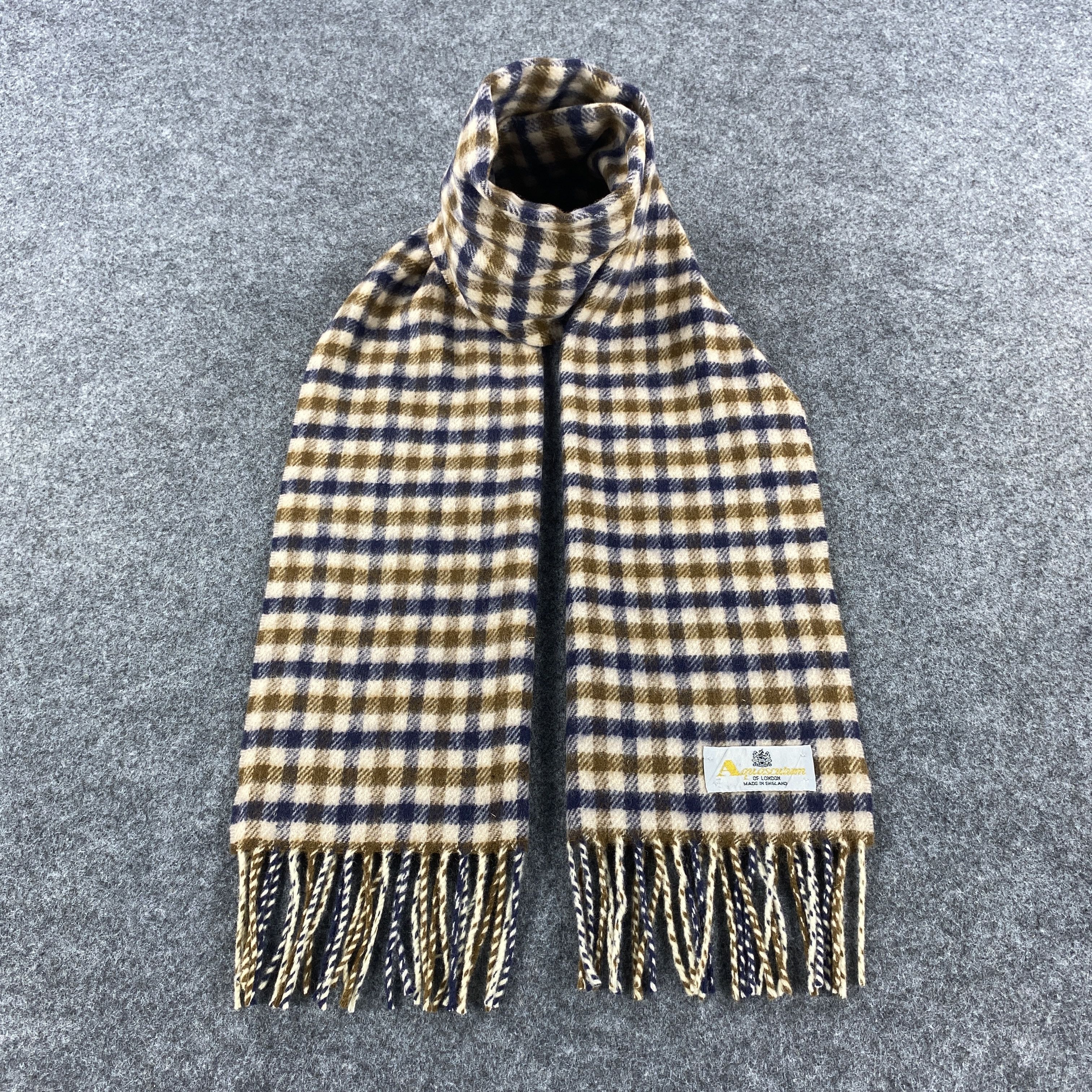 Aquascutum × Vintage Aquascutum Scarf # Muffler # Neckwear # D613 Size ONE SIZE - 1 Thumbnail