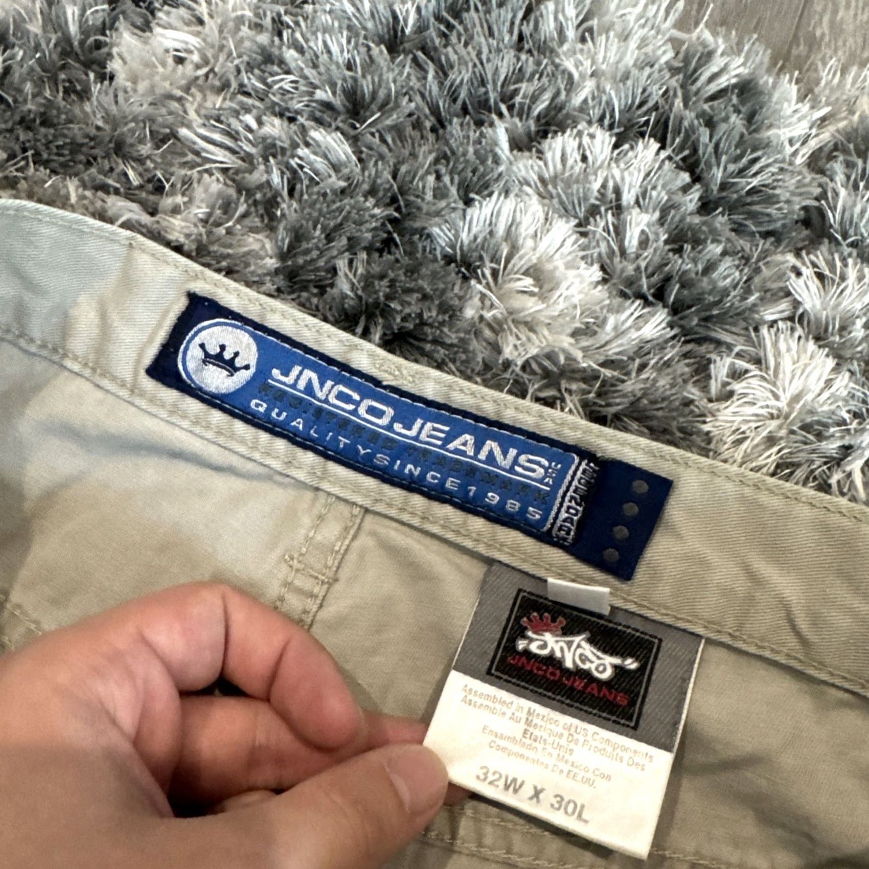 JNCO VINTAGE JNCO Pants Men’s Size 32x30 Khaki Cargo Legendary Embroidered Y2K 90’s Size US 31 - 8 Thumbnail