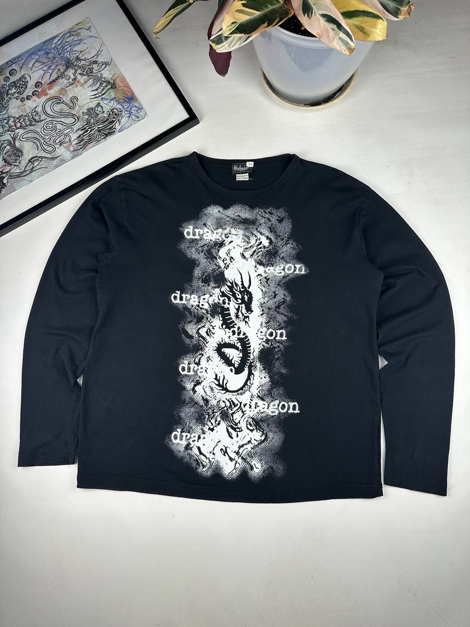 Japanese Brand Vintage Dolce & Gabanna Style dragon tribal Longsleeve Size US M / EU 48-50 / 2 - 6 Thumbnail