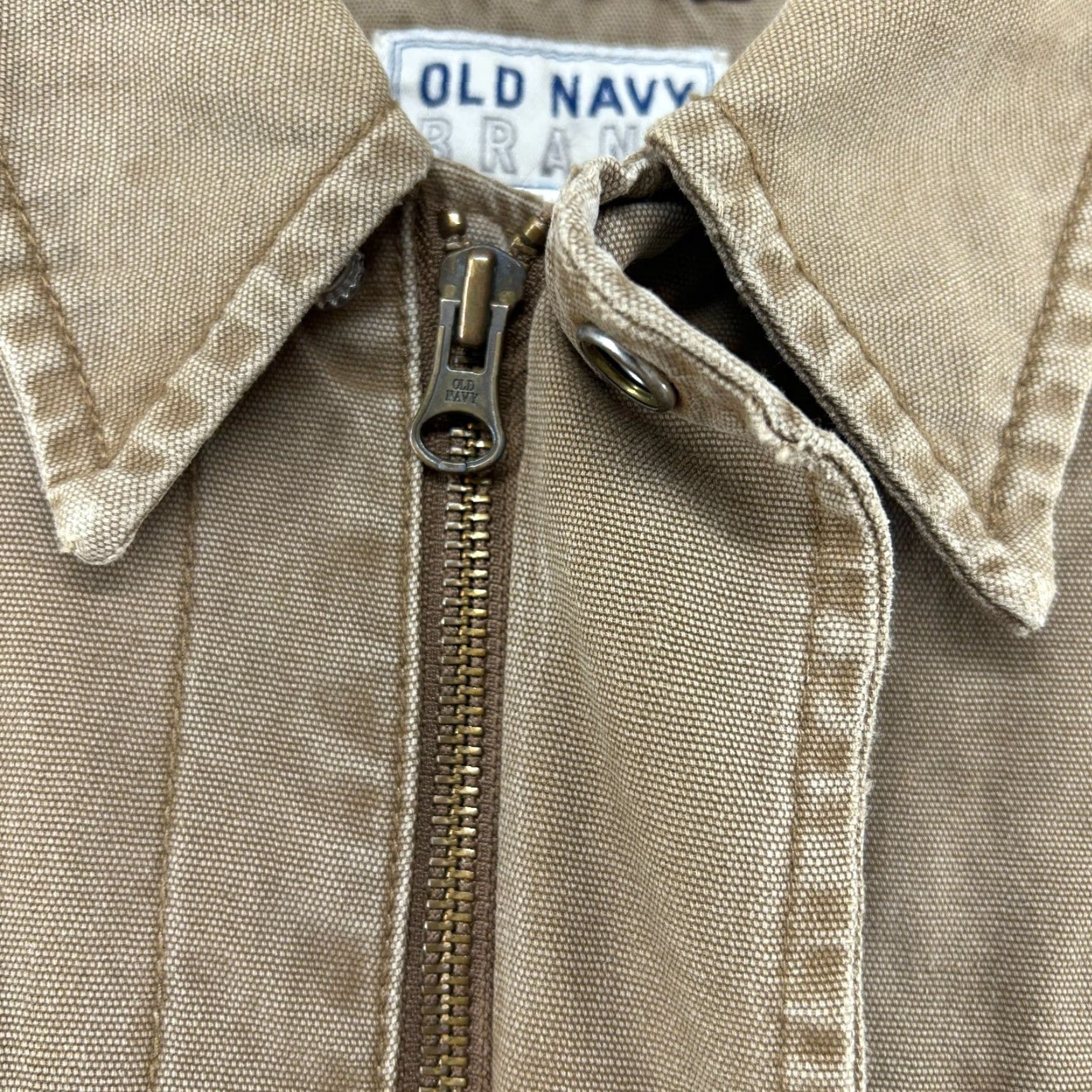 Old Navy VINTAGE Old Navy Jacket Mens L Brown Canvas Chore Barn Fleece Lined Workwear 90s Army Mens Size US L / EU 52-54 / 3 - 4 Thumbnail