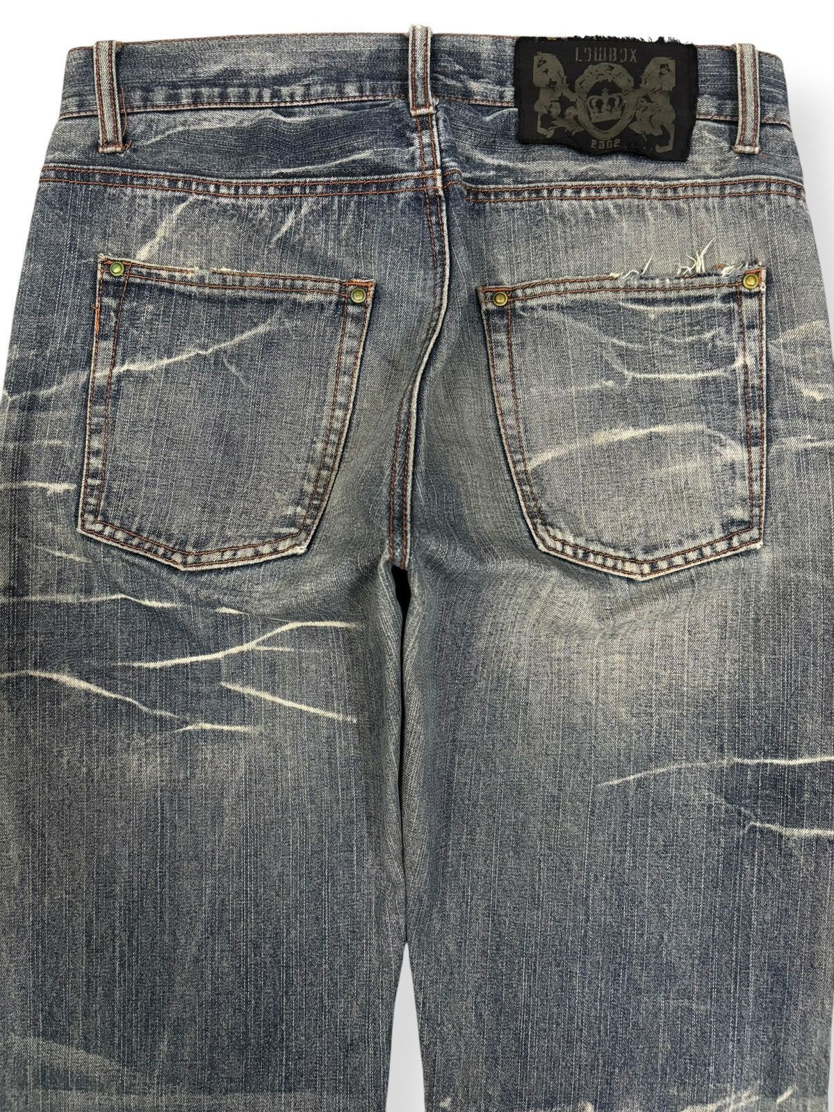 14th Addiction Vintage Lowbox Whiskers Mud Wash Distressed Grunge Jeans Size US 30 / EU 46 - 9 Thumbnail
