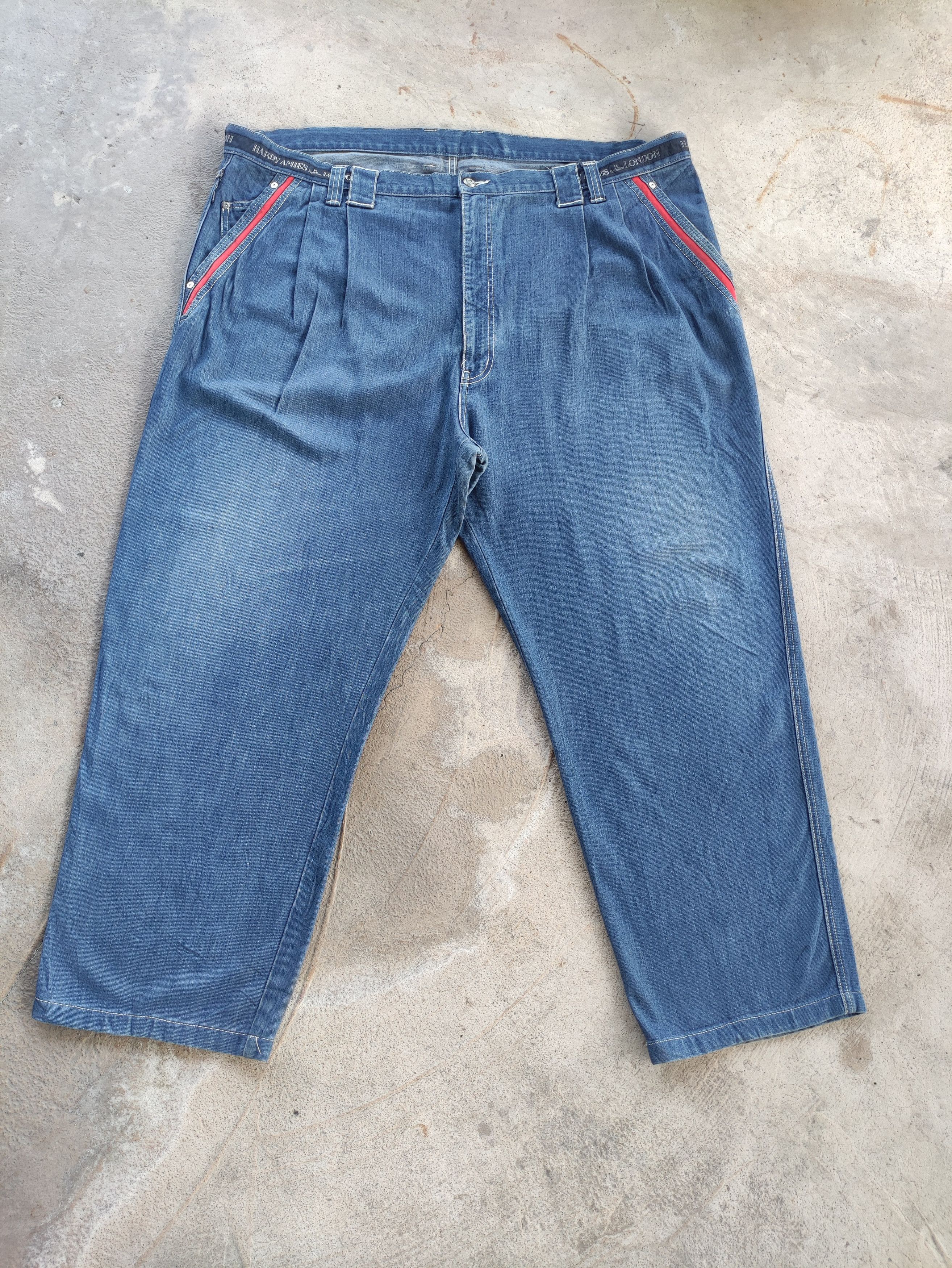 Hardy Amies Vintage Hardy Amies Jean Baggy Faded Denim Size US 44 / EU 60 - 1 Thumbnail