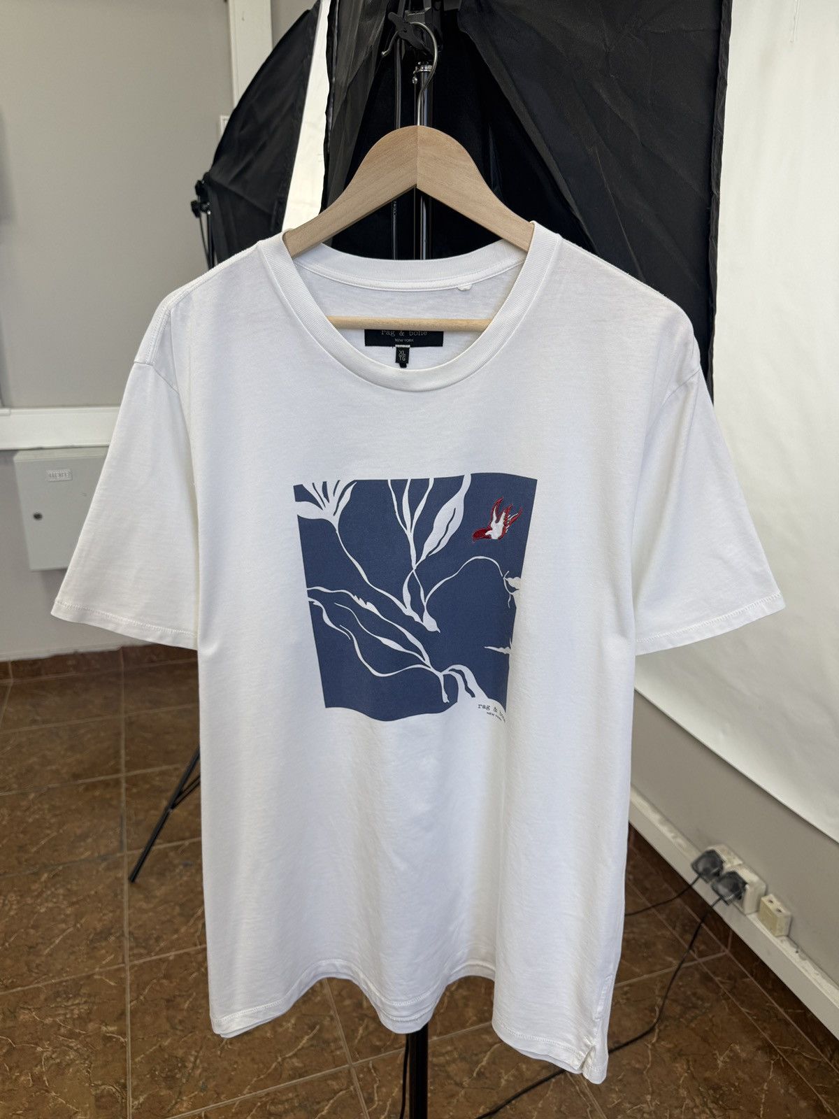 Rag & Bone 🇺🇸 Rag & Bone New York Graphic Embroidered Bird T-Shirt Rare Size US XL / EU 56 / 4 - 1 Thumbnail