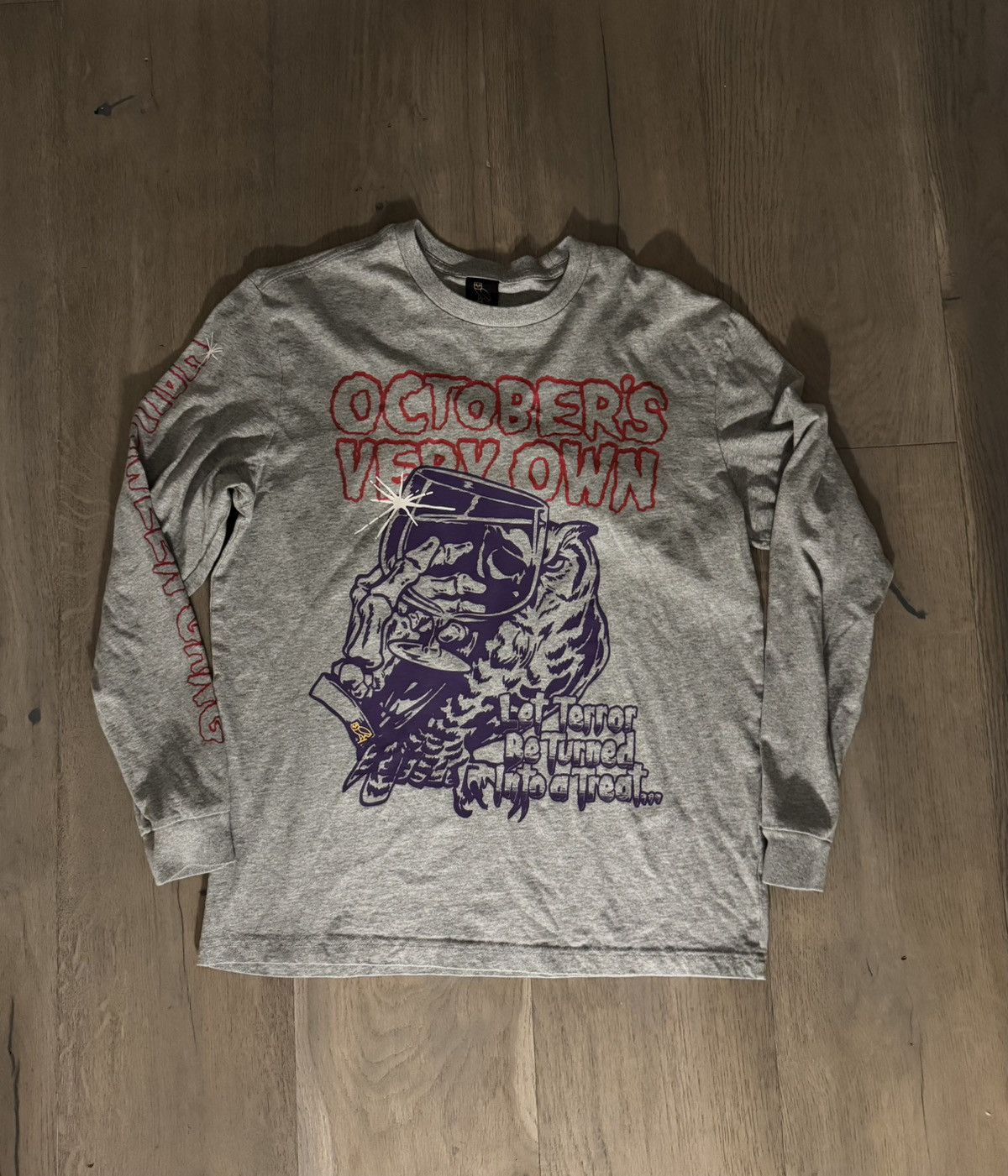 October's Very Own Drake OVO Grey Long Sleeve Tee (fits like a medium) Size US M / EU 48-50 / 2 - 1 Thumbnail