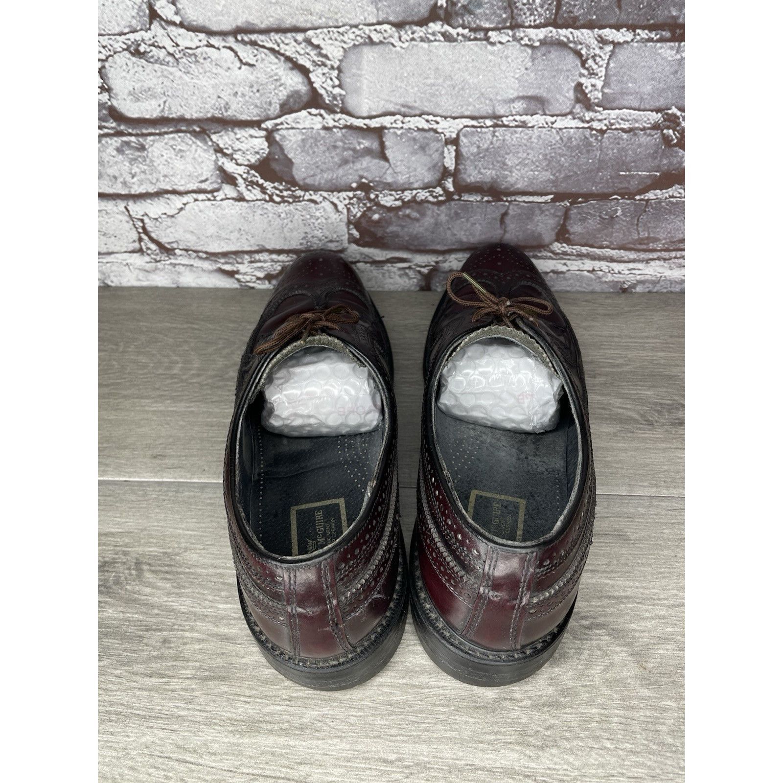 Stuart McGuire Stuart Mcguire LongWing Blucher Burgundy Leather Dress Shoes Size US 10.5 / EU 43-44 - 6 Thumbnail