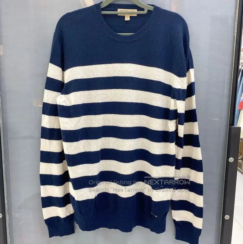 Burberry Burberry Striped Wool-Blend Women's Knit Sweater. Size L / US 10 / IT 46 - 1 Thumbnail