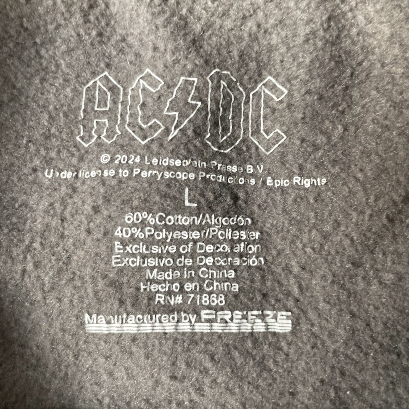 Doublet AC/DC Sweatshirt Gray Patch Double-Sided Crew Neck Dolman Sleeve L Regular Womens Large Size L / US 10 / IT 46 - 6 Thumbnail