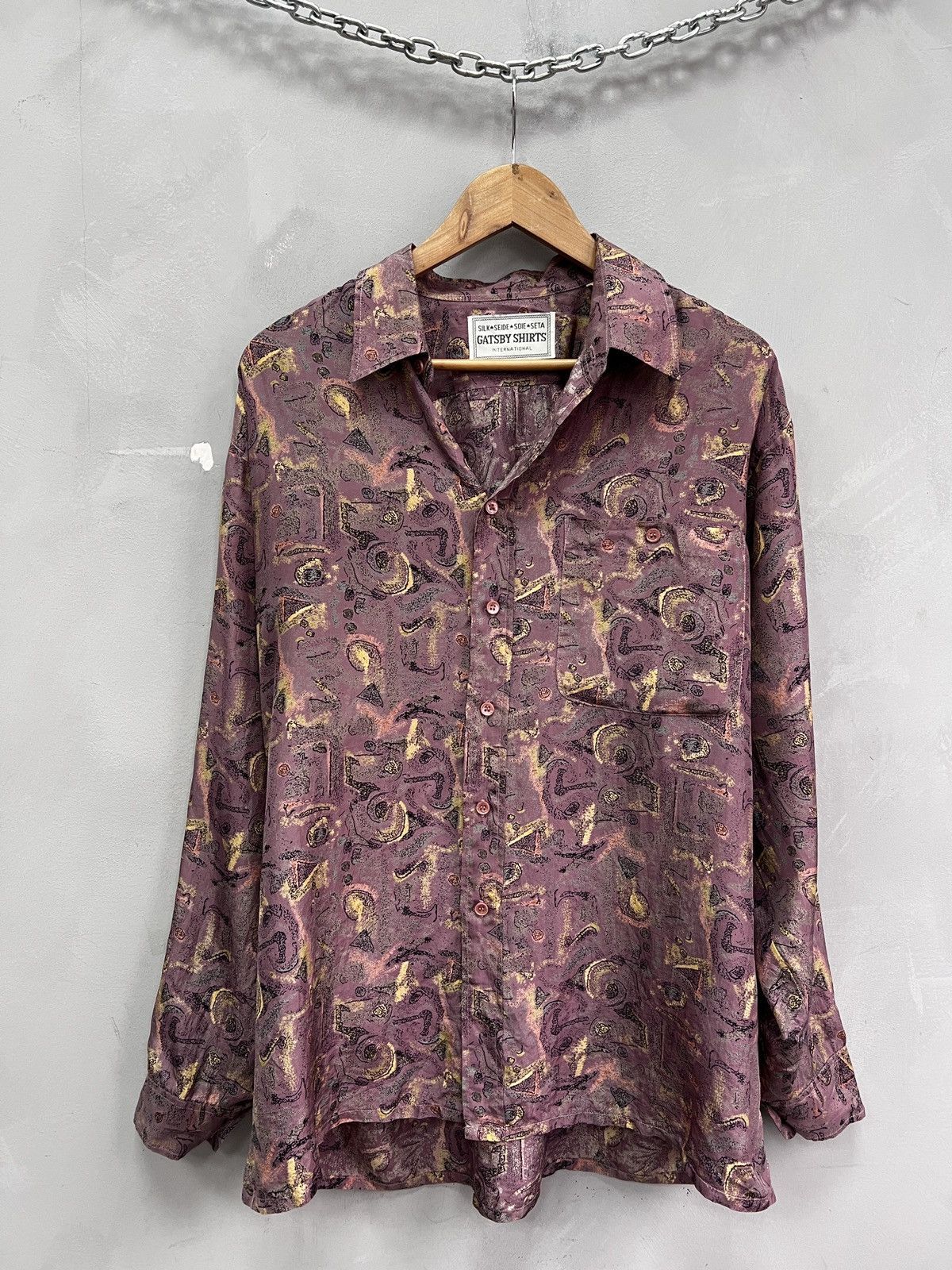 Christian Dior Monsieur Silk dior style Shirt button up Gatsby Shirt Pink Printed Size US L / EU 52-54 / 3 - 1 Thumbnail