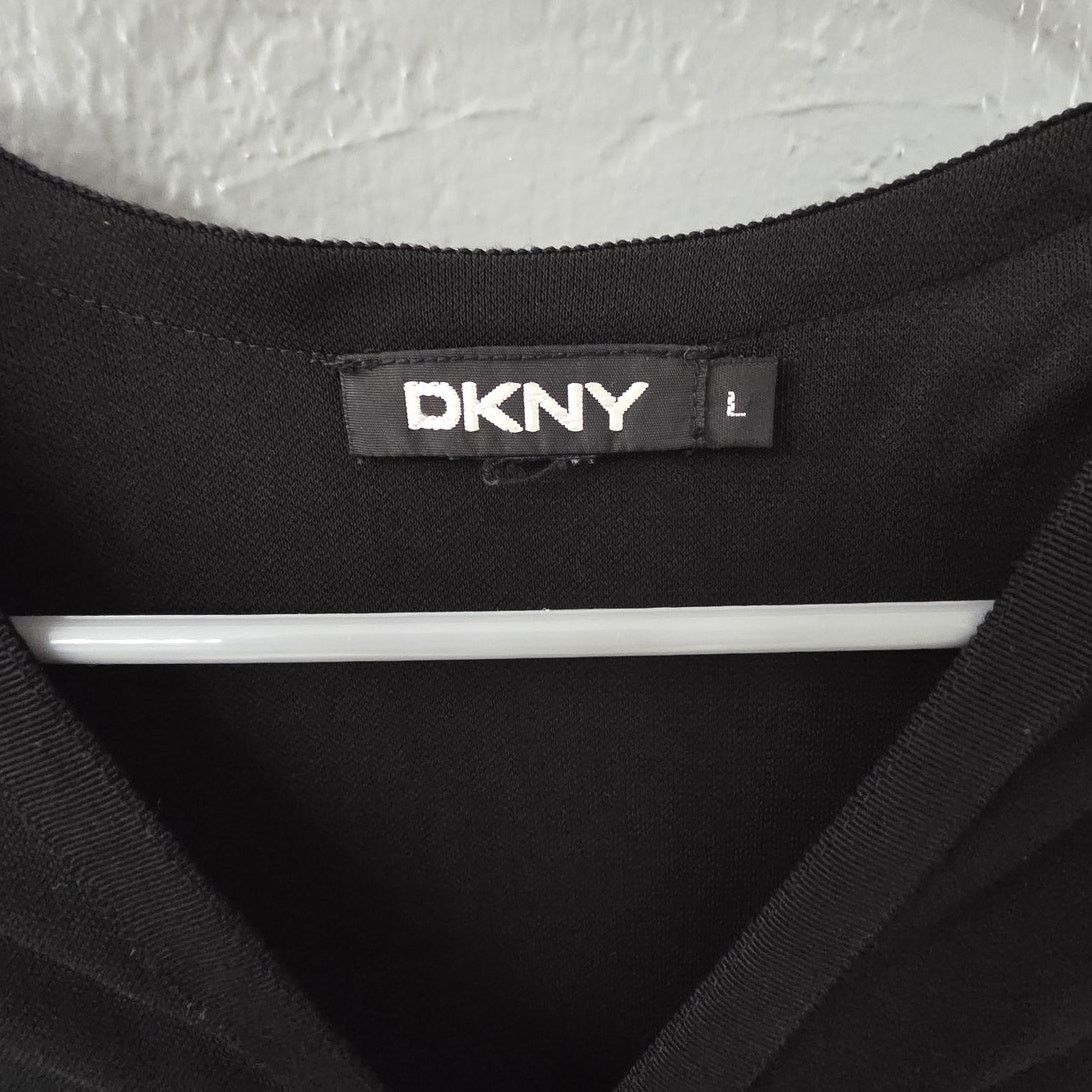 DKNY DKNY Black Long Sleeve Button Up Dress - Large Size L / US 10 / IT 46 - 4 Thumbnail