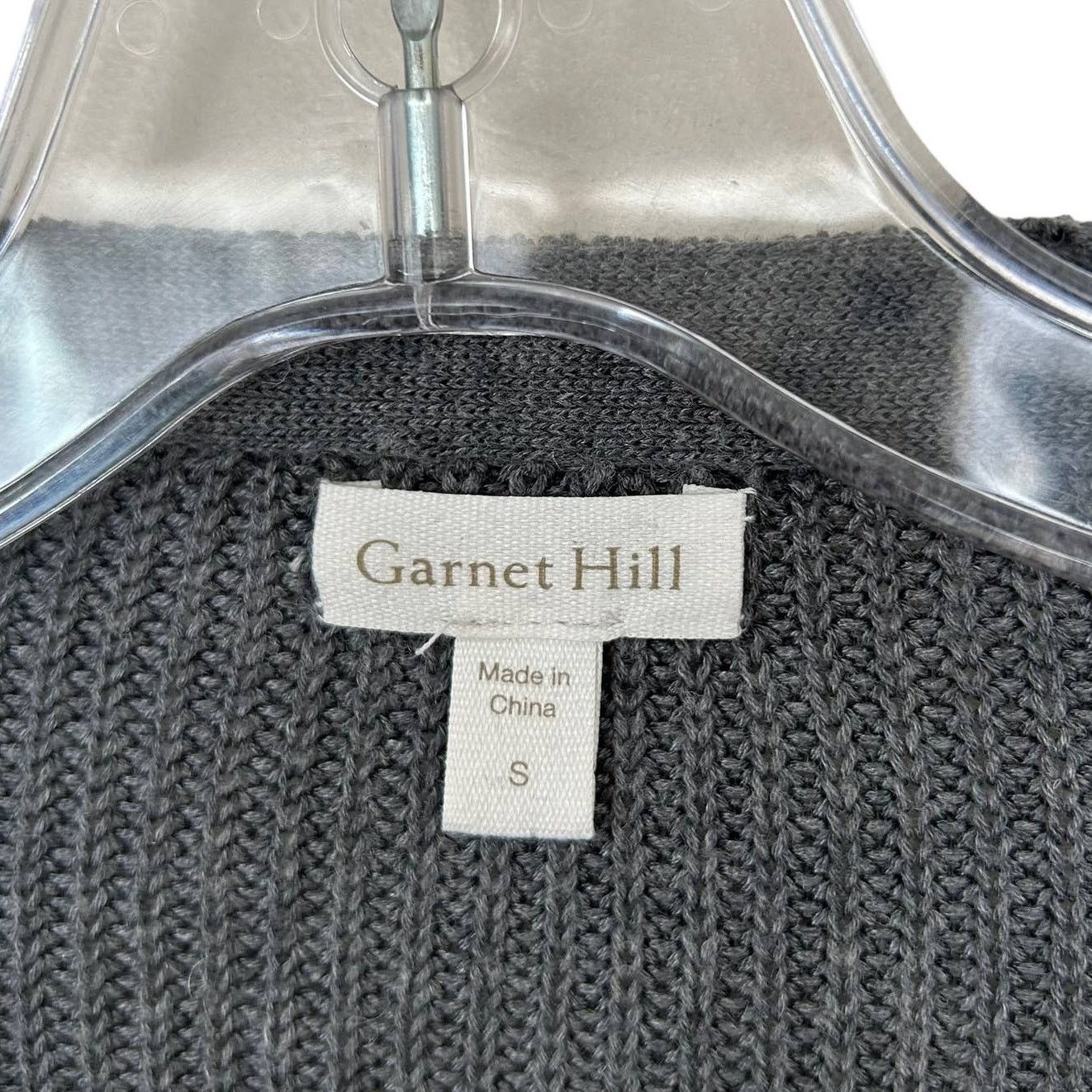 Other Garnet Hill Gray Merino Wool Blend Open Front Cardigan S Size S / US 4 / IT 40 - 2 Thumbnail