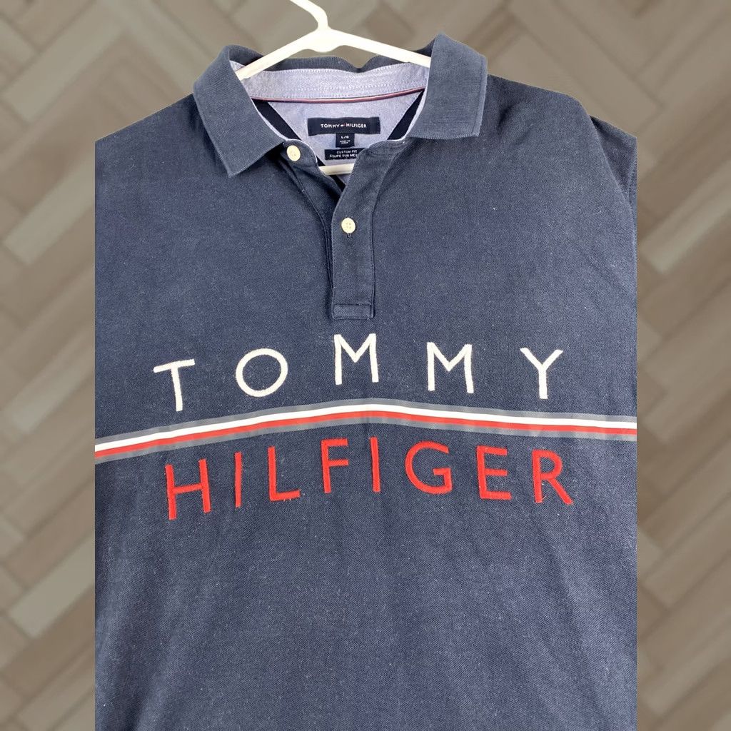 Tommy Hilfiger Tommy Hilfiger Polo Shirt Mens Size L Blue Logo Size US L / EU 52-54 / 3 - 1 Thumbnail