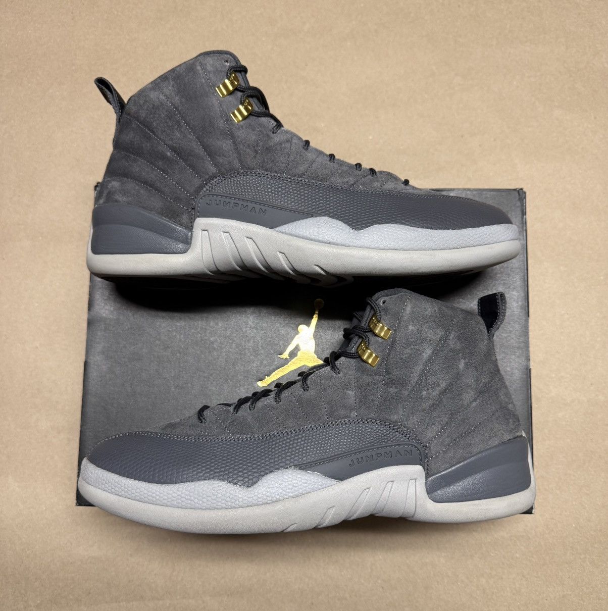 Jordan Brand Nike Air Jordan XII 12 Retro Dark Grey men’s 13 Basketball Size US 13 / EU 46 - 1 Thumbnail