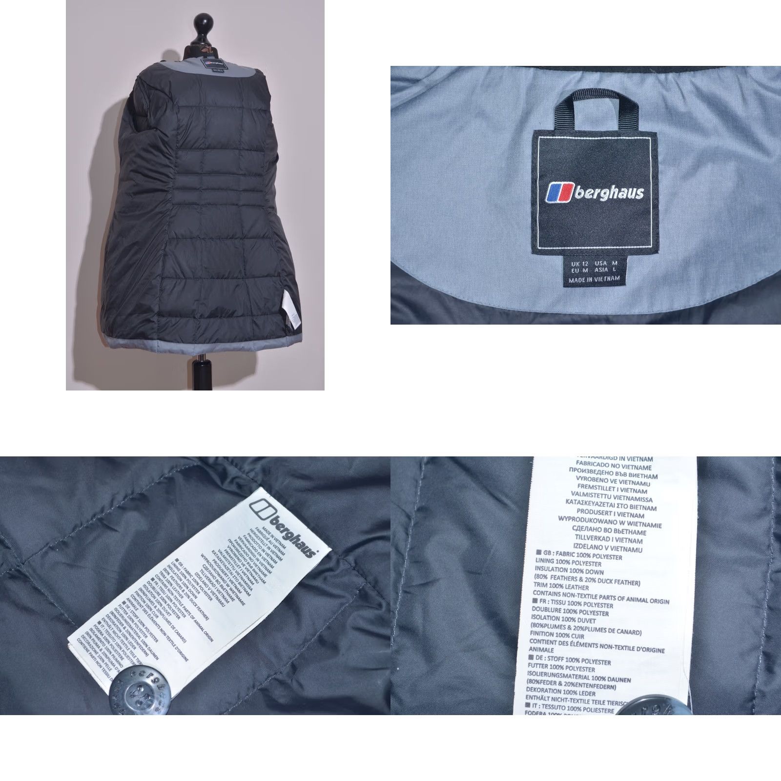Berghaus Berghaus Hydrodown Parka Women Gray Puffer Jacket Hood Warm Coat M UK12 Jacket Women Size M / US 6-8 / IT 42-44 - 8 Thumbnail