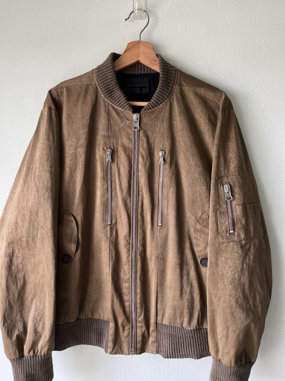 Diesel Black Gold Diesel Black Gold Bomber Leather Jacket Size US M / EU 48-50 / 2 - 2 Thumbnail