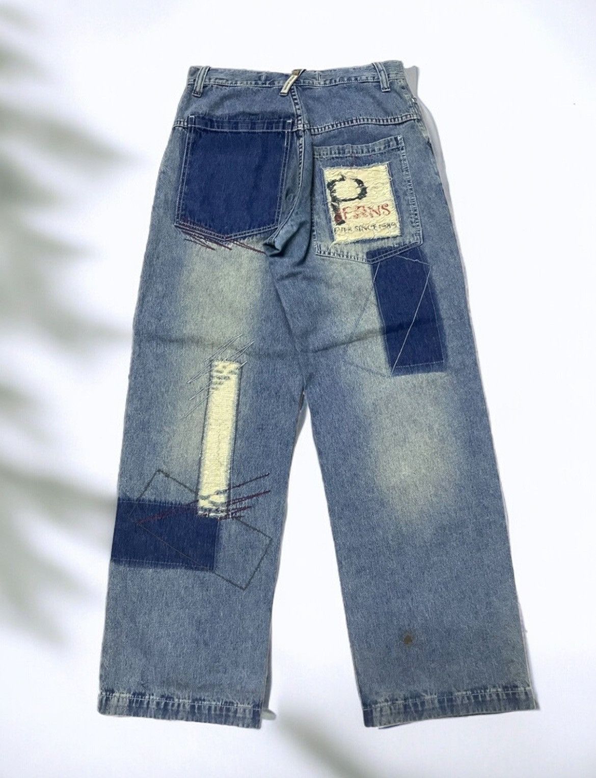 image of Jnco x Wutang Vintage Paco Reconstructed Massive Baggy Rap Jeans in Blue, Men's (Size 30)