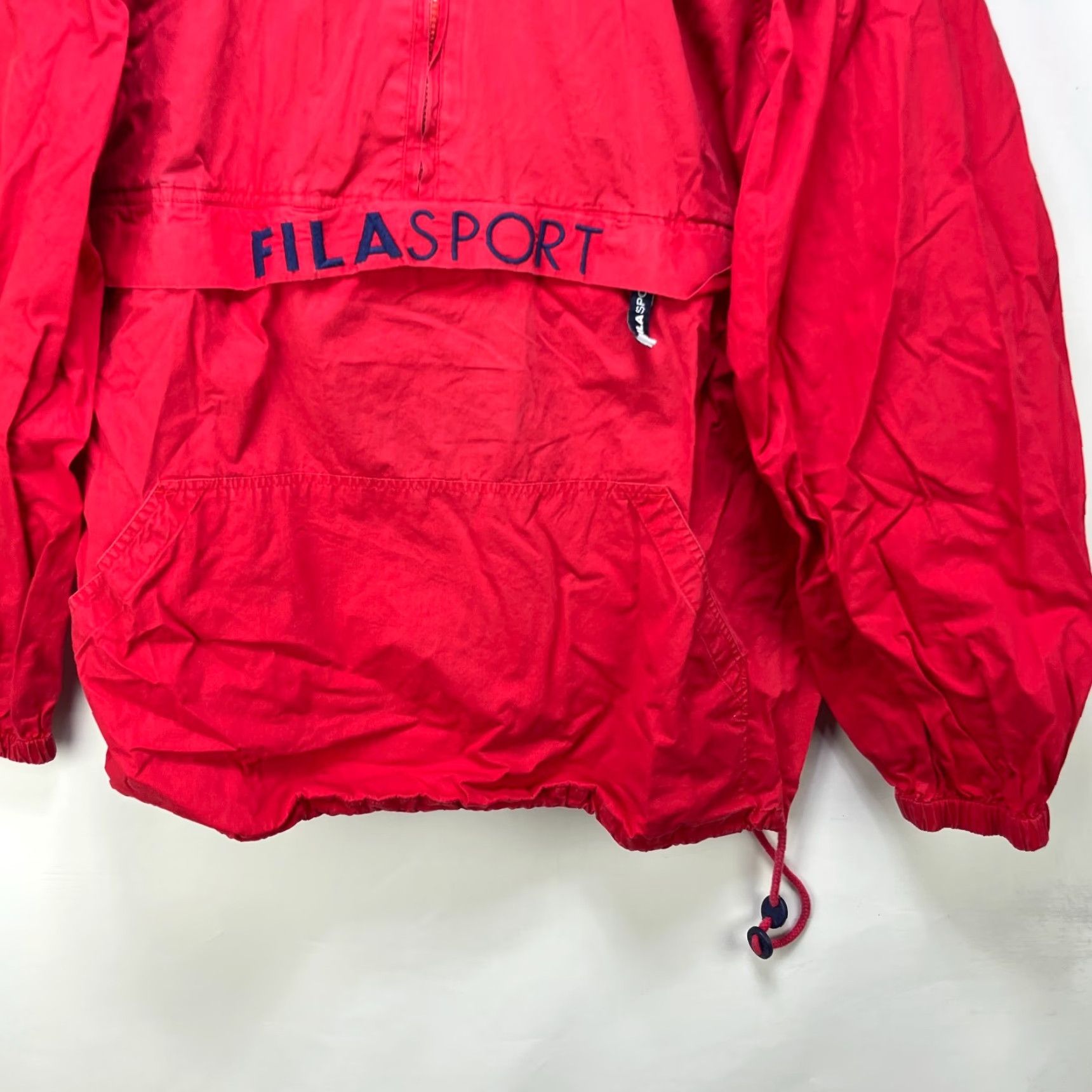Tommy Hilfiger Vintage 90s Fila Windbreaker Jacket Large Red Plaid Logo Easy Packable Nylon Softshell Mens Windbreaker 90s Theme Casual Zip Logo Size US XL / EU 56 / 4 - 2 Thumbnail