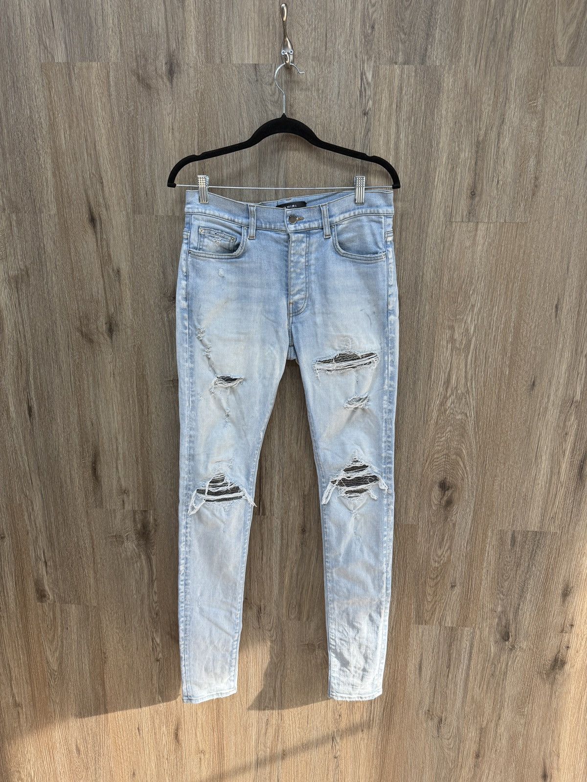 Amiri Amiri Blue MX1 Camo Denim Jeans Size US 31 - 1 Thumbnail