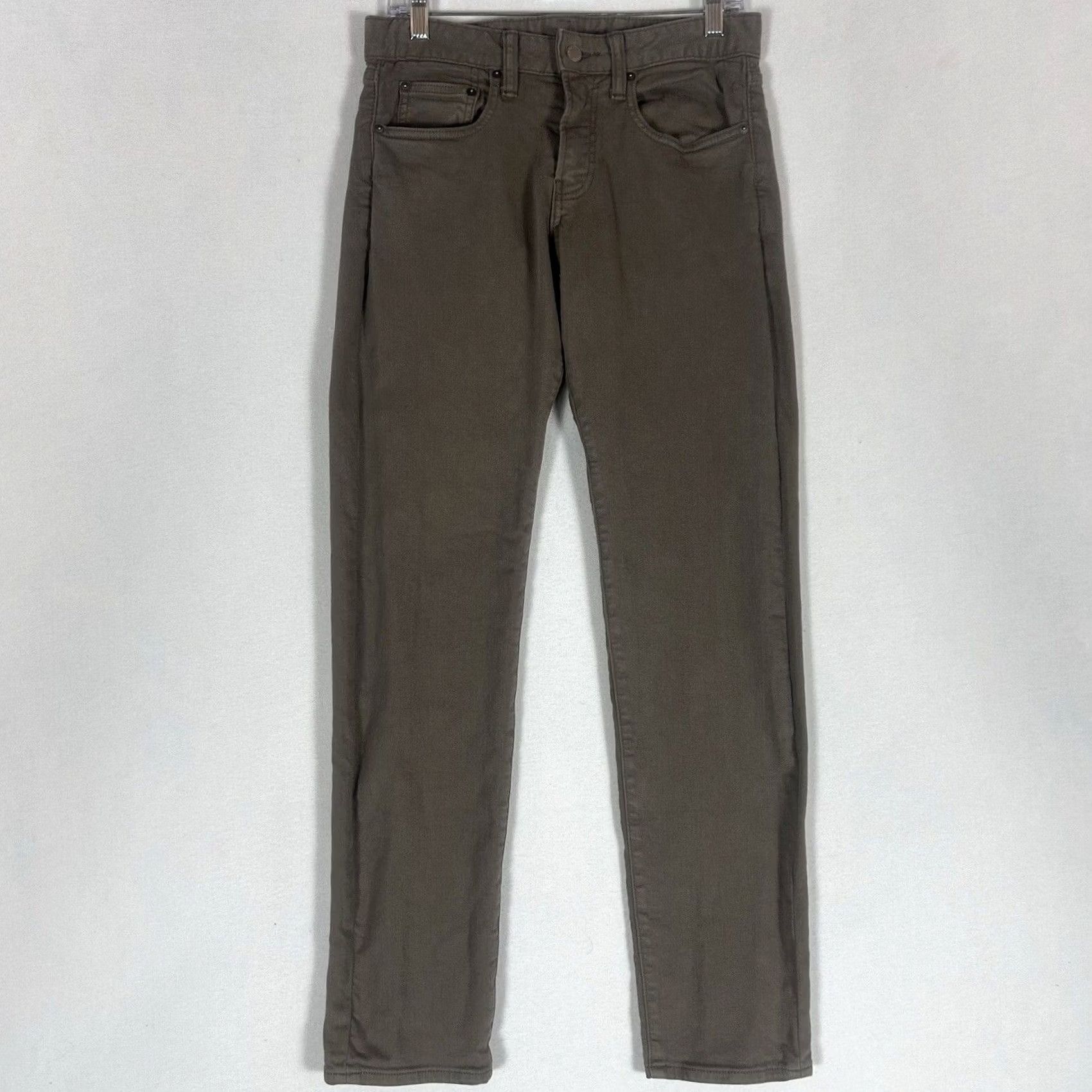 Bonobos Bonobos Slim Chino Pants Mens 29x32 Brown Stretch Flat Front Casual City Preppy Dress Work Size US 34 / EU 50 - 2 Thumbnail