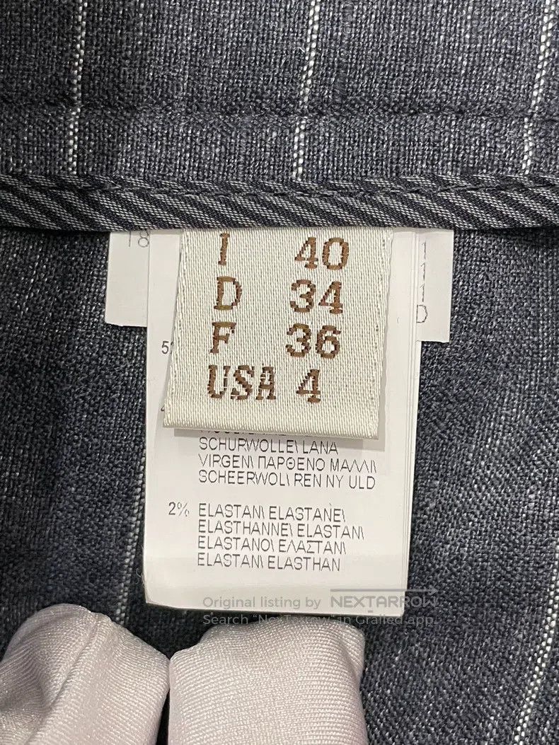 Brunello Cucinelli Brunello Cucinelli Blue Striped Linen Casual Long Trousers Size 26" / US 2 / IT 38 - 6 Thumbnail