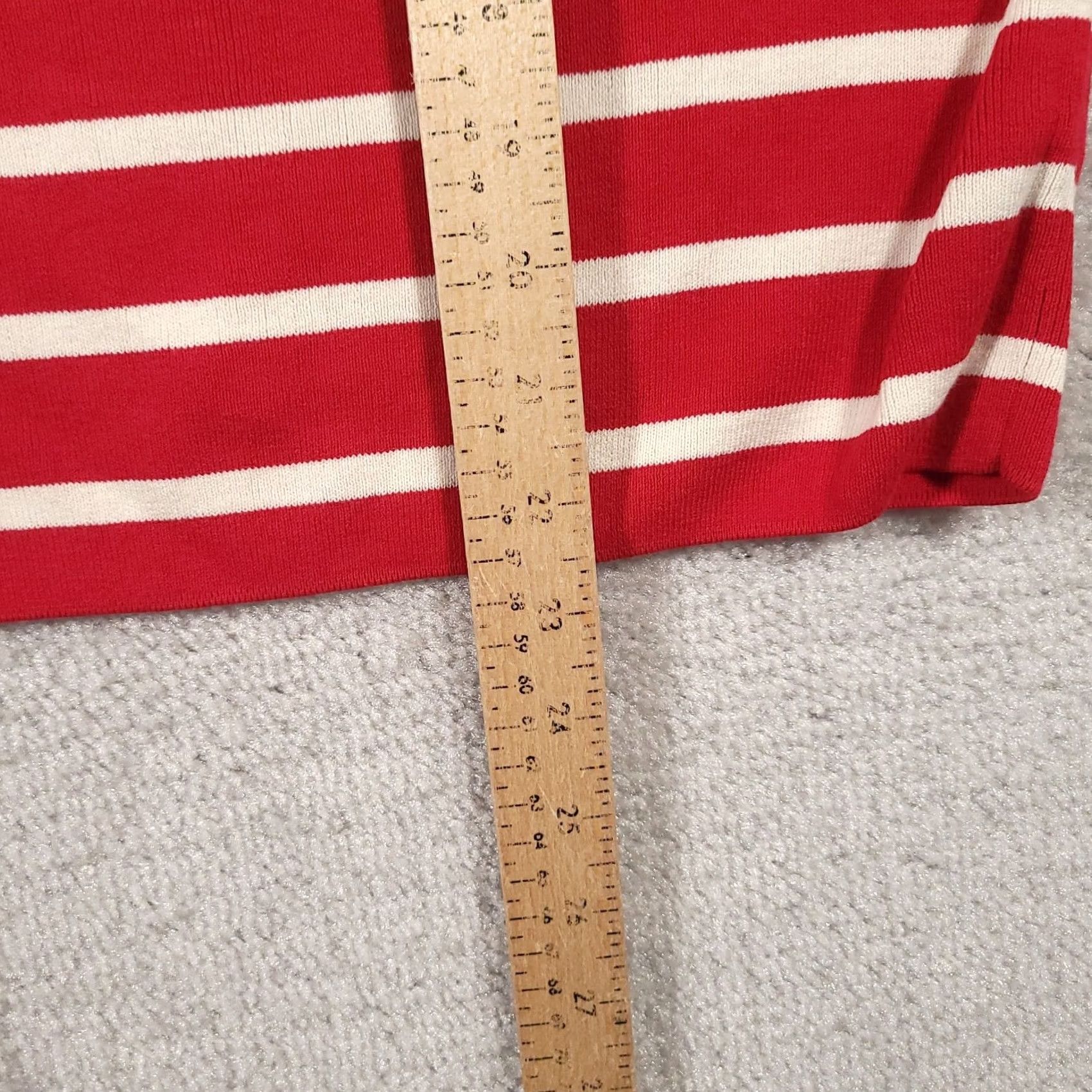 Talbots VINTAGE Talbots Red Mock Neck Sweater Short Sleeve Button Pullover Knit Petite Large Women’s Red Size L / US 10 / IT 46 - 6 Thumbnail