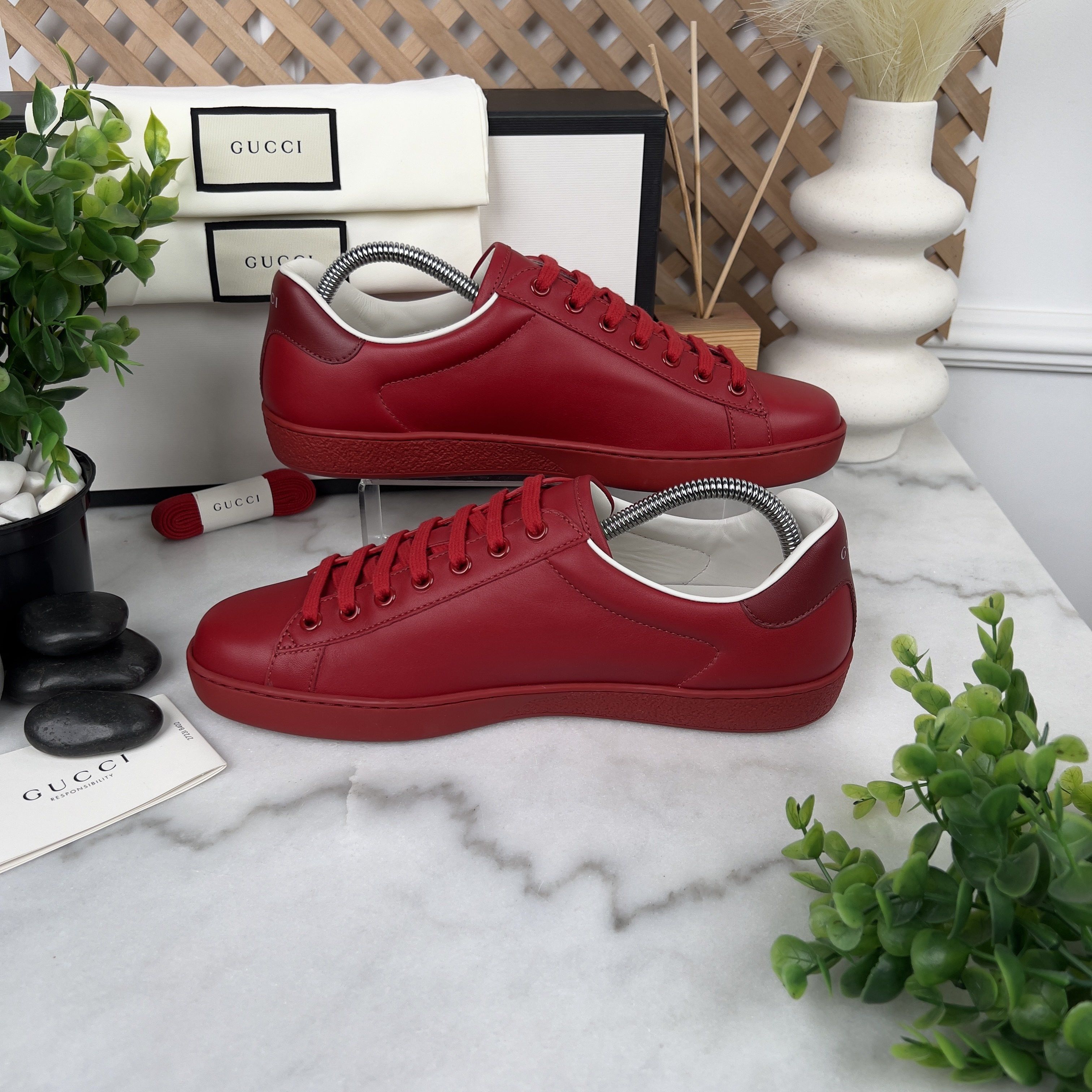 Gucci NEW GUCCI Ace Interlocking GG Sneaker Leather Size US 7.5 / EU 40-41 - 6 Thumbnail