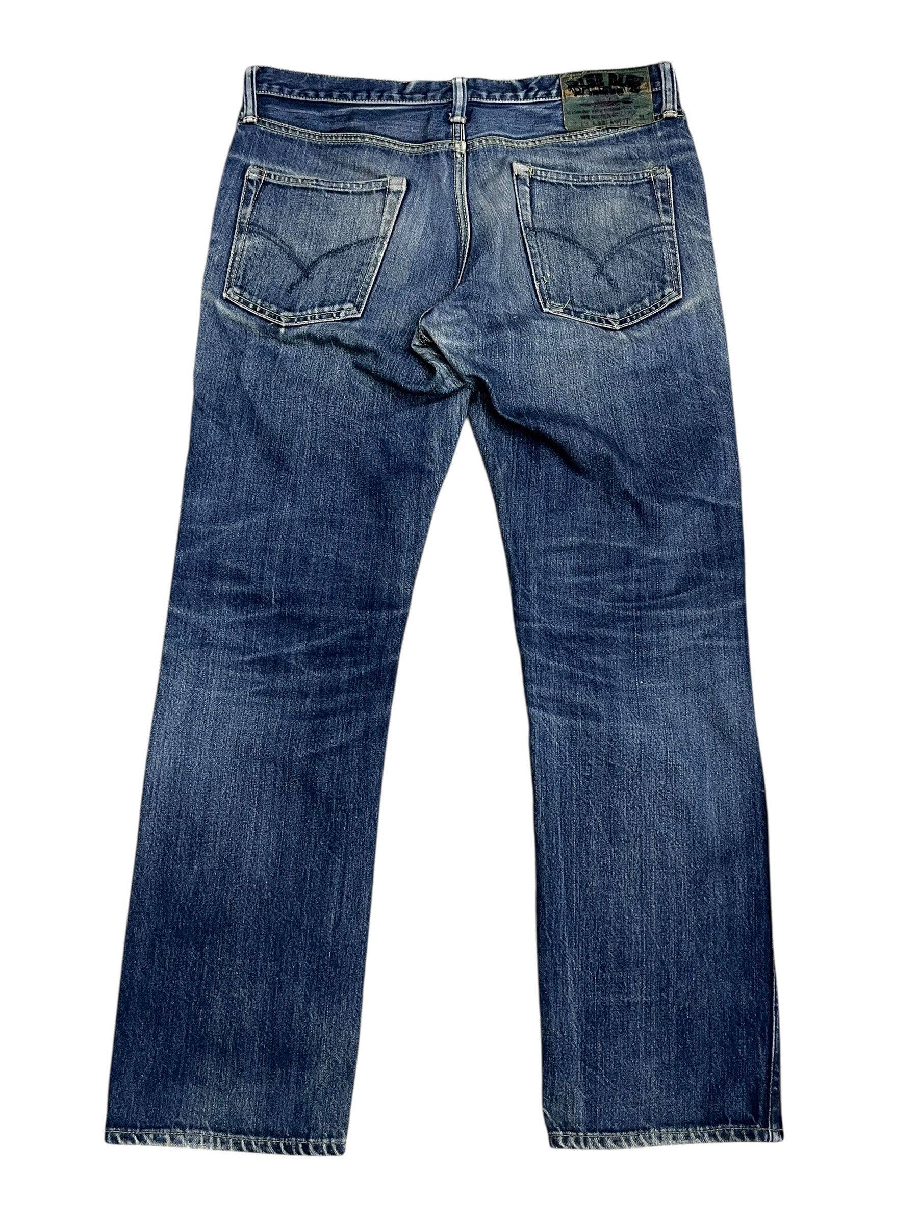 Blue Blue Japan 🔥Blue Blue Japan x HR Market Faded Distressed Denim Size US 31 - 2 Thumbnail