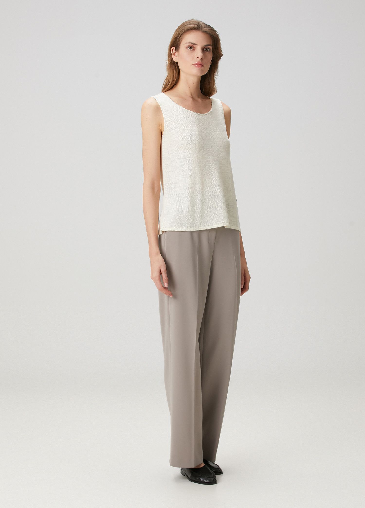 The Row THE ROW Juyah ecru white silk open knit tank top Medium q Size M / US 6-8 / IT 42-44 - 2 Thumbnail