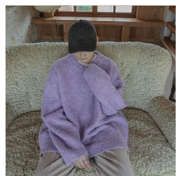 VIBE Purple Knit Sweater Size US L / EU 52-54 / 3 - 6 Thumbnail