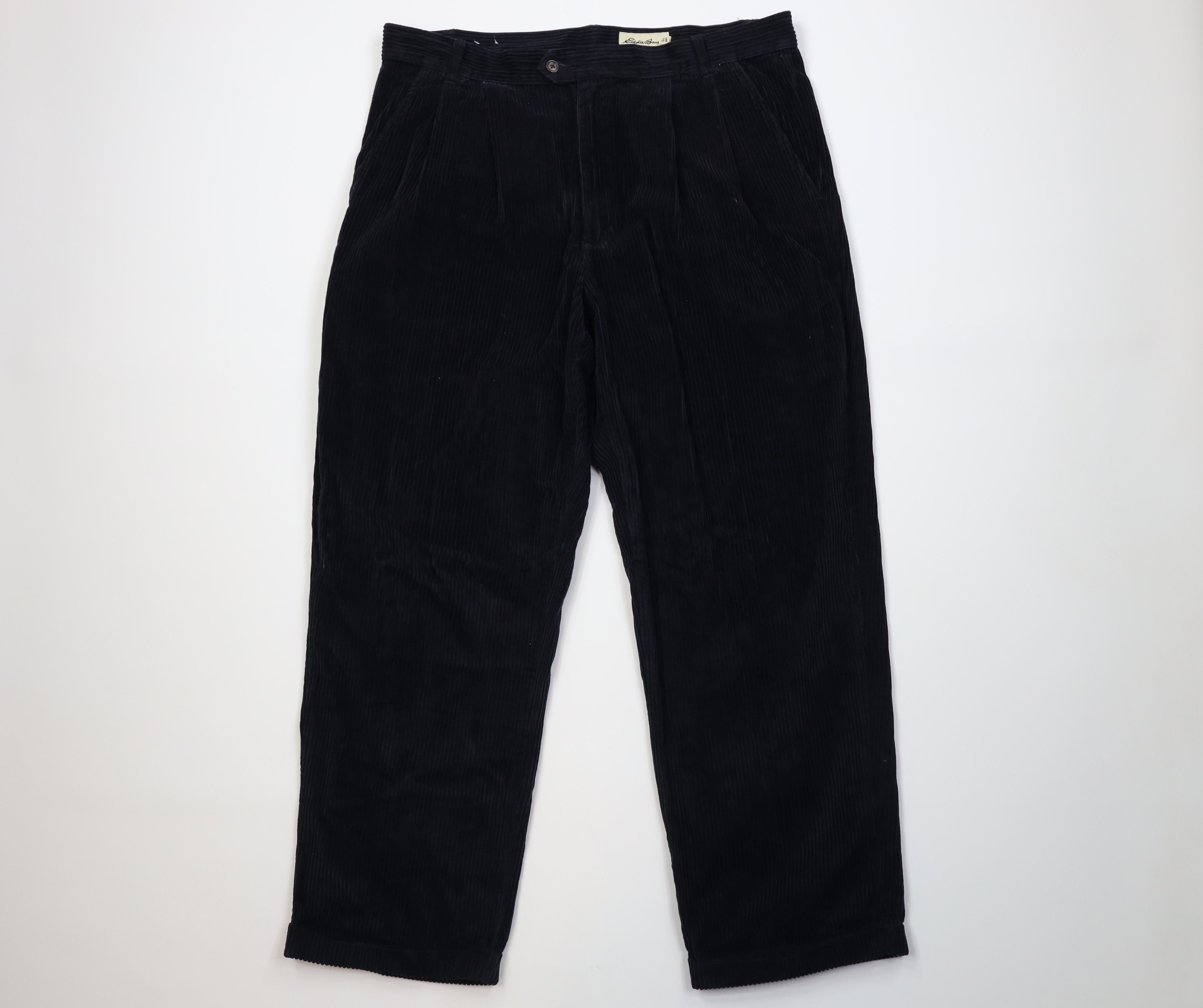 Eddie Bauer Vintage 90s Eddie Bauer Wide Leg Corduroy Pants Navy Blue Size US 38 / EU 54 - 1 Thumbnail
