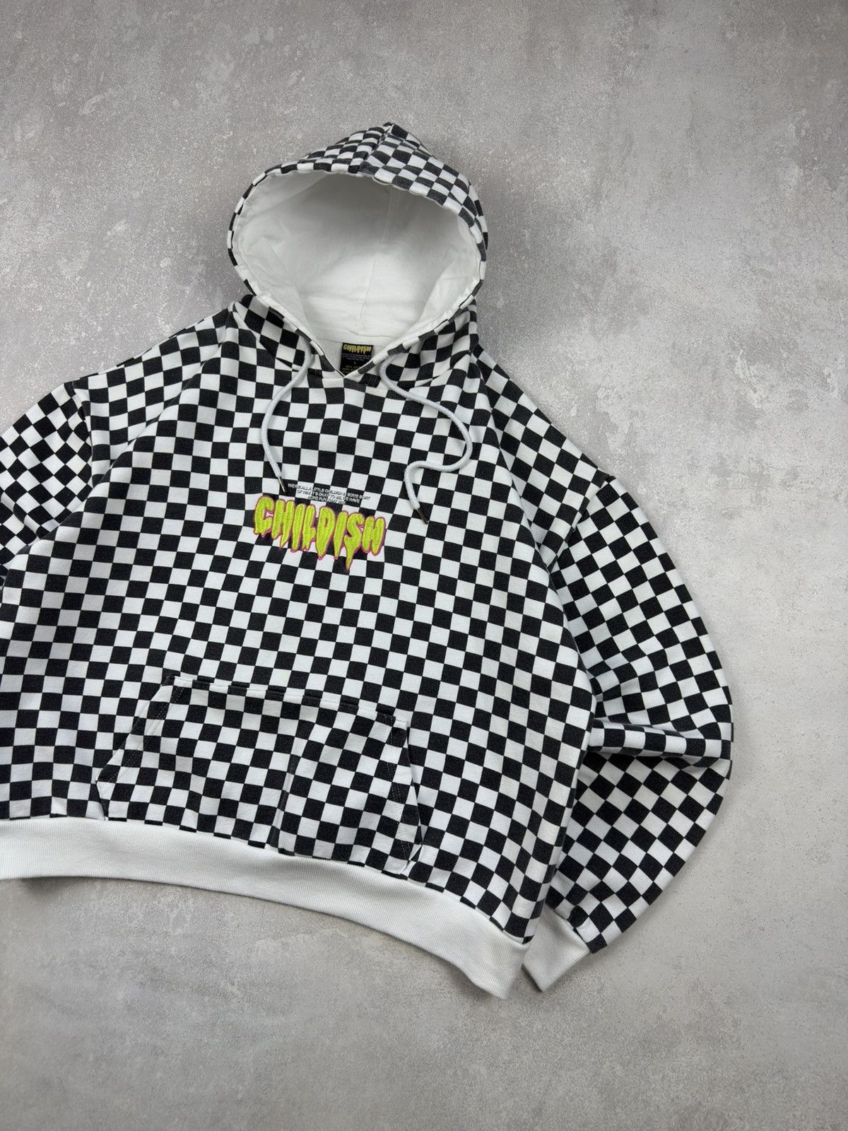 CHILDS Childish TGF Hoodie Checkered Box Logo Y2K Skategang Size US L / EU 52-54 / 3 - 11 Thumbnail