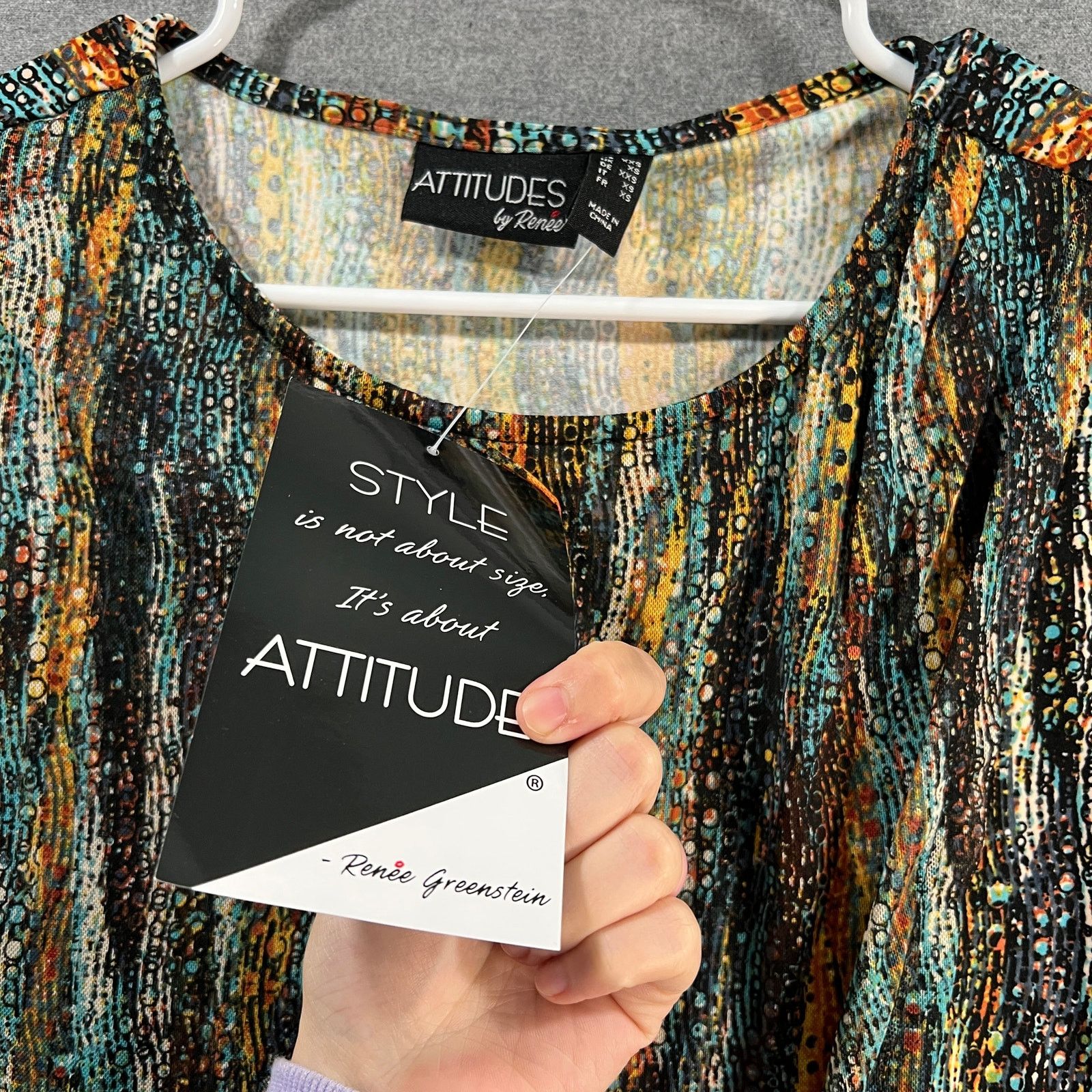 Other Attitudes by Renee Global Illusions Como Jersey Tee Size XXS / US 00 / IT 34 - 7 Thumbnail
