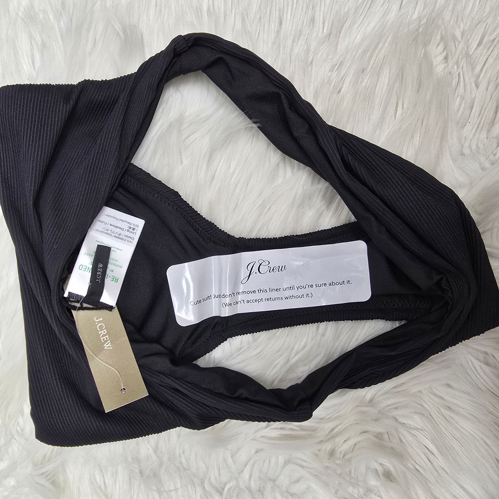 J.Crew NWT J. Crew Ribbed high-rise cheeky bikini bottom Sz S BE808 Size ONE SIZE - 11 Thumbnail